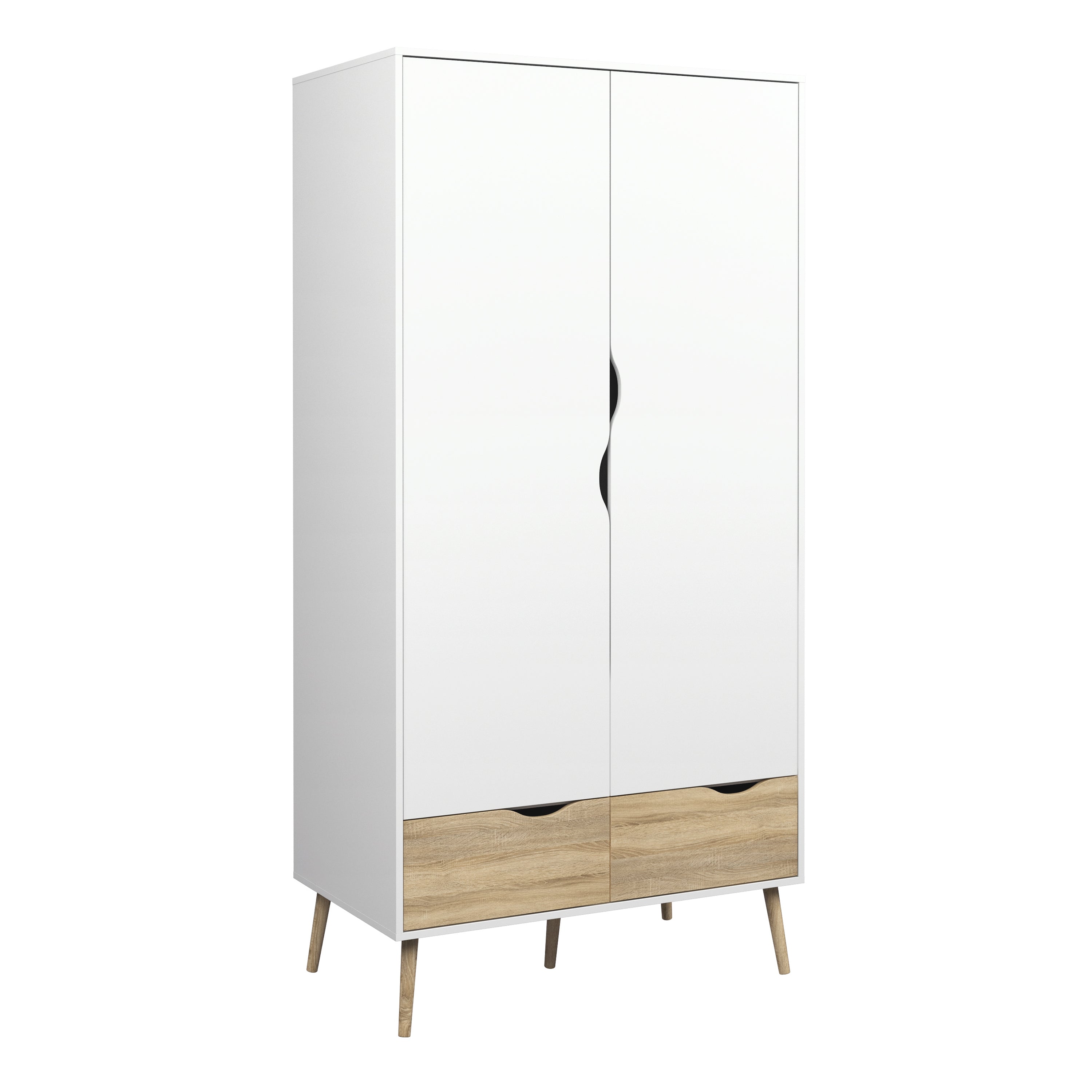 Oslo 4 Piece Bedroom Set White & Oak – FTG, view 7