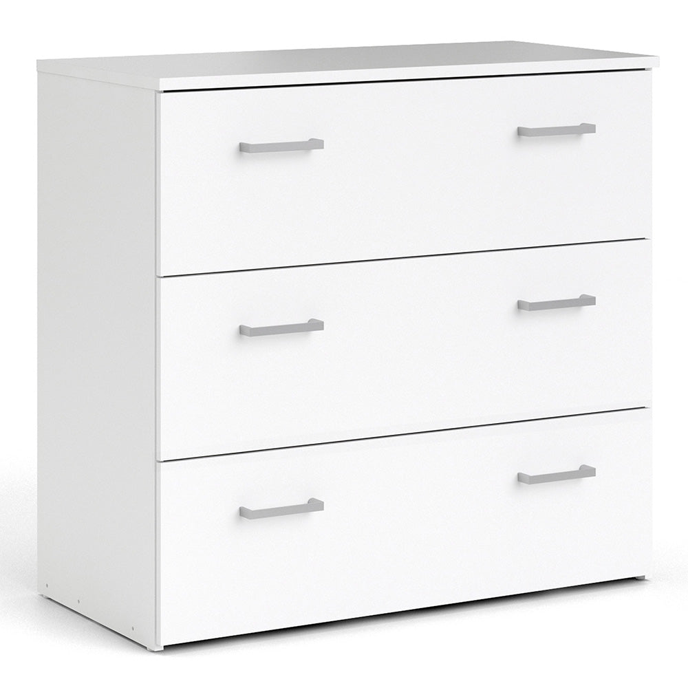 Space Package - Bedside 1 Drawer + Chest of 3 Drawers + Wardrobe with 2 Doors in White – FTG, view 6