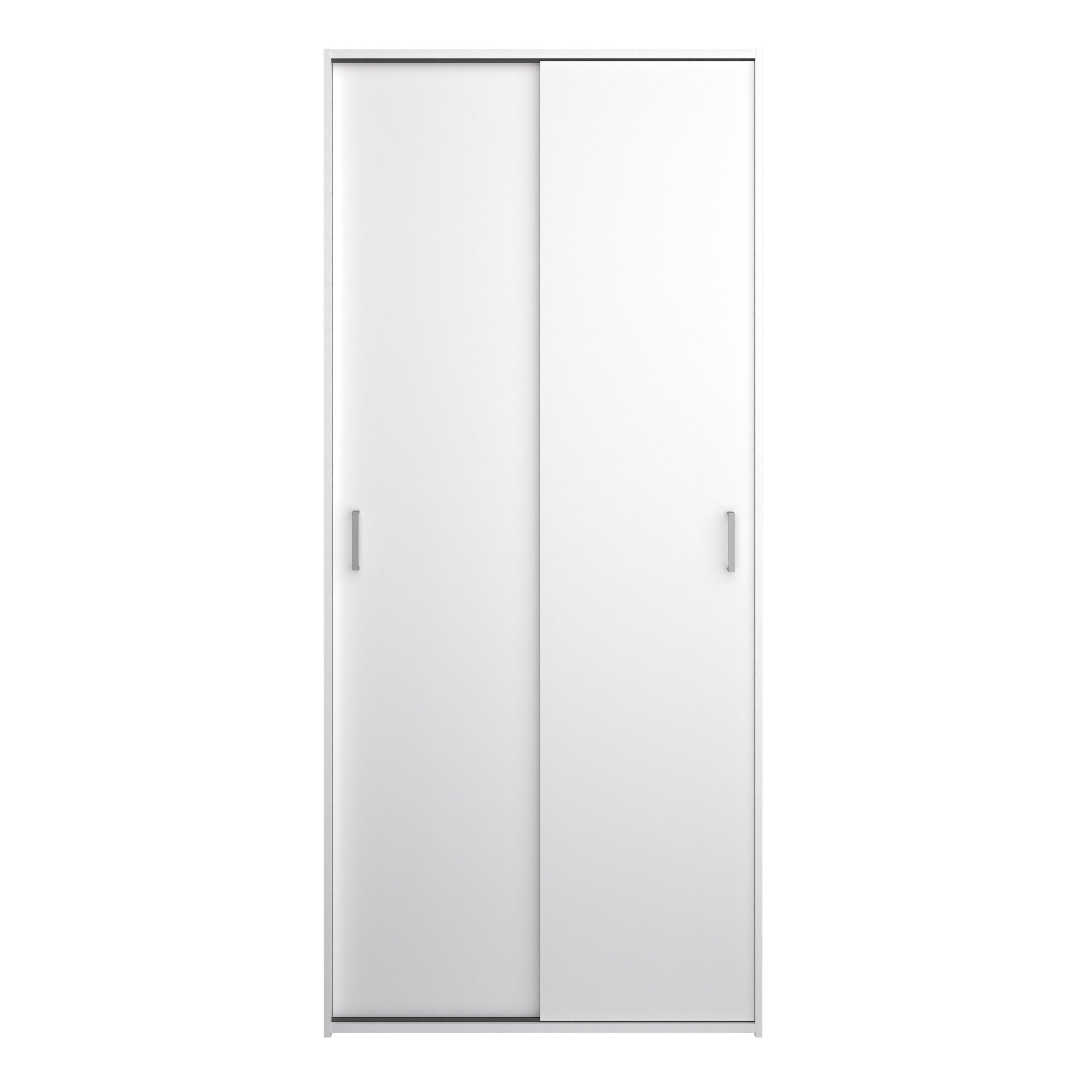 Space Wardrobe 2 Sliding Doors in White 1750 – FTG, view 2