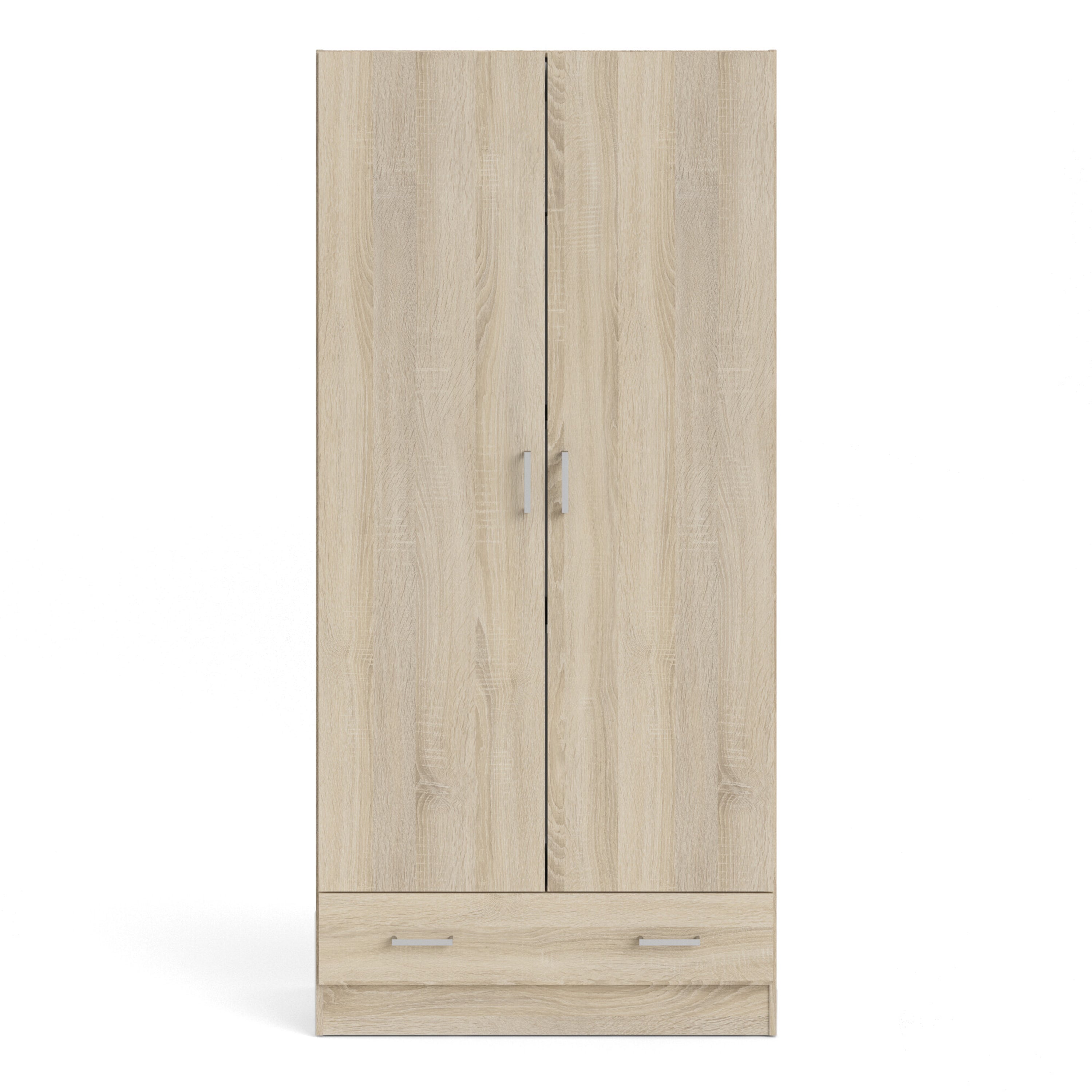 Space Wardrobe with 2 Doors + 1 Drawer in Oak 1750 – FTG, view 2