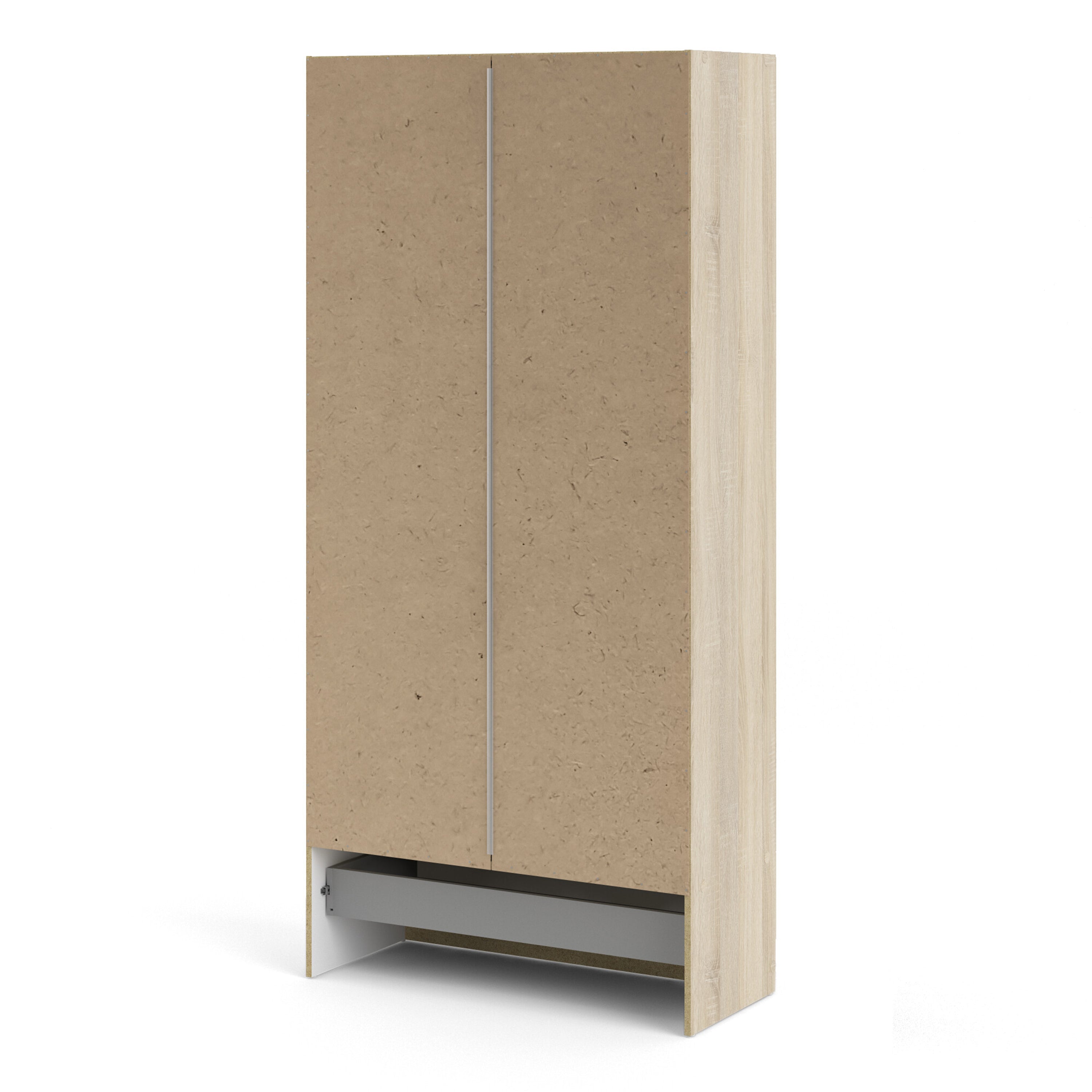 Space Wardrobe with 2 Doors + 1 Drawer in Oak 1750 – FTG, view 4