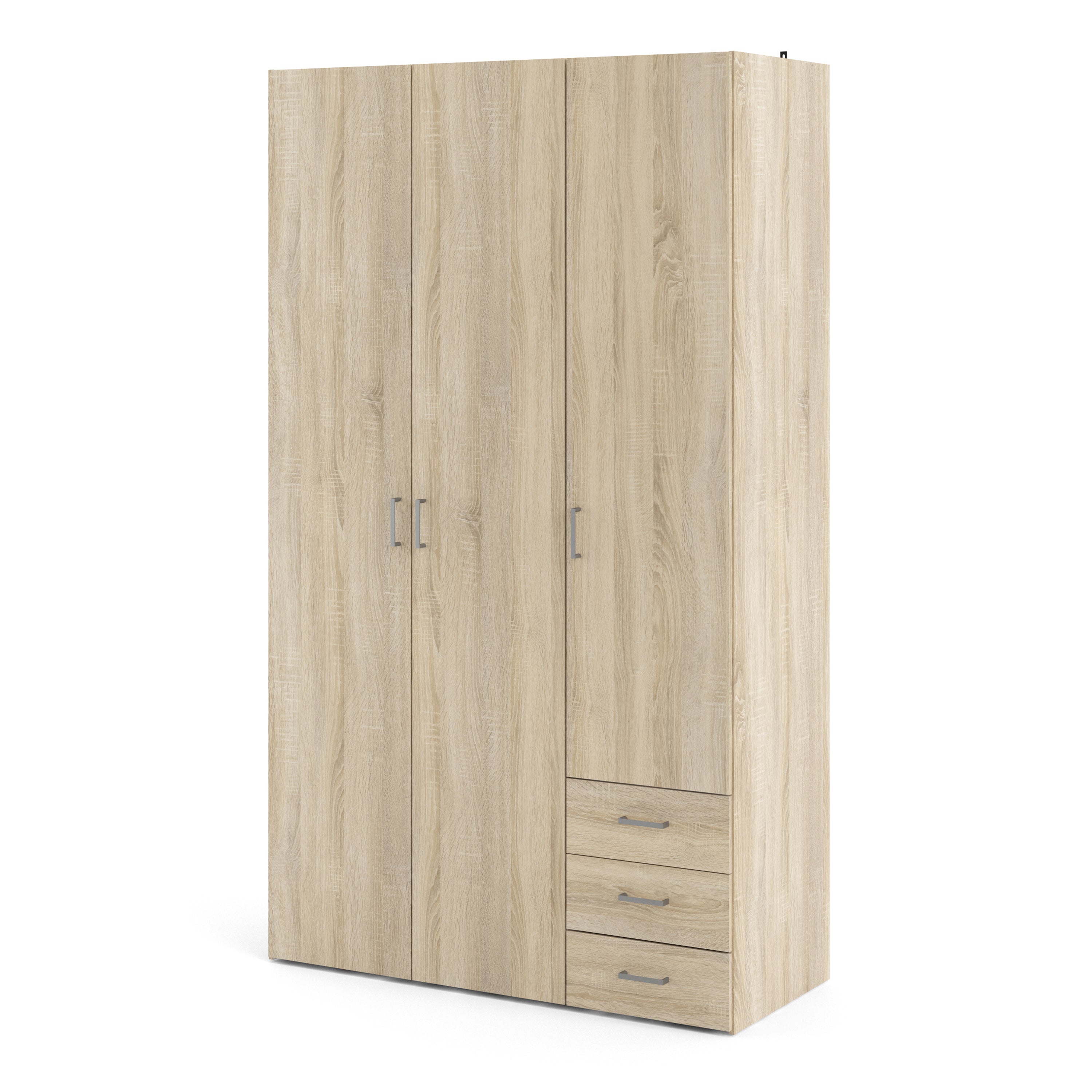 Space Wardrobe 3 Doors 3 Drawers in Oak 2000 – FTG, view 3