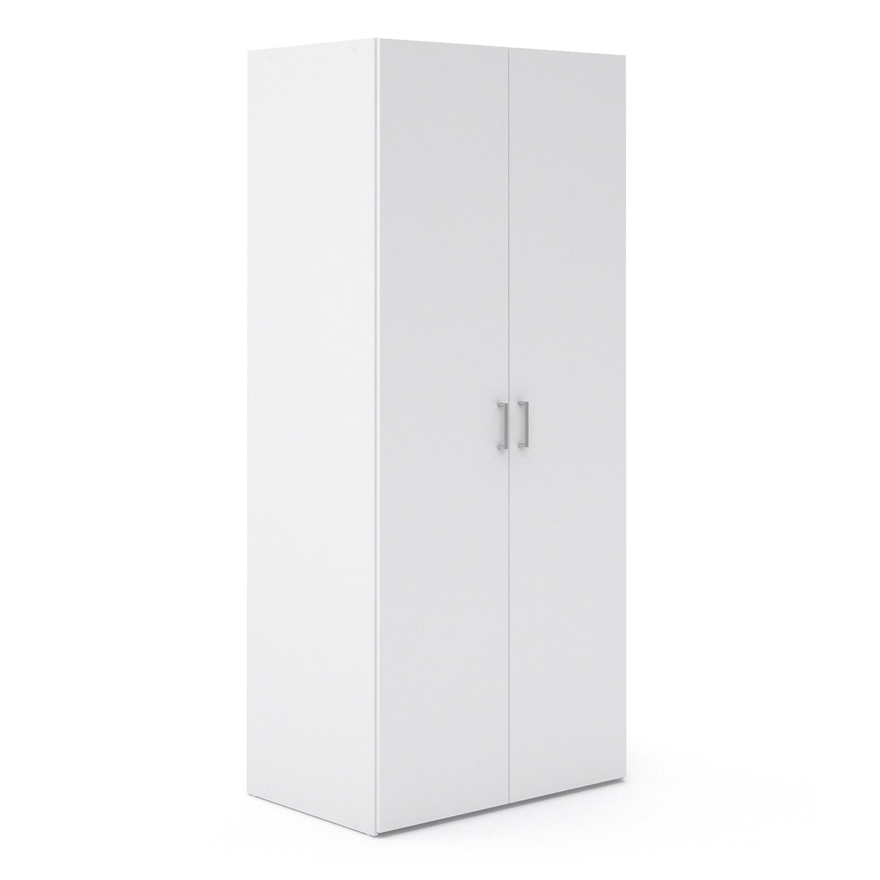 Space Wardrobe 2 Doors White 1750 – FTG