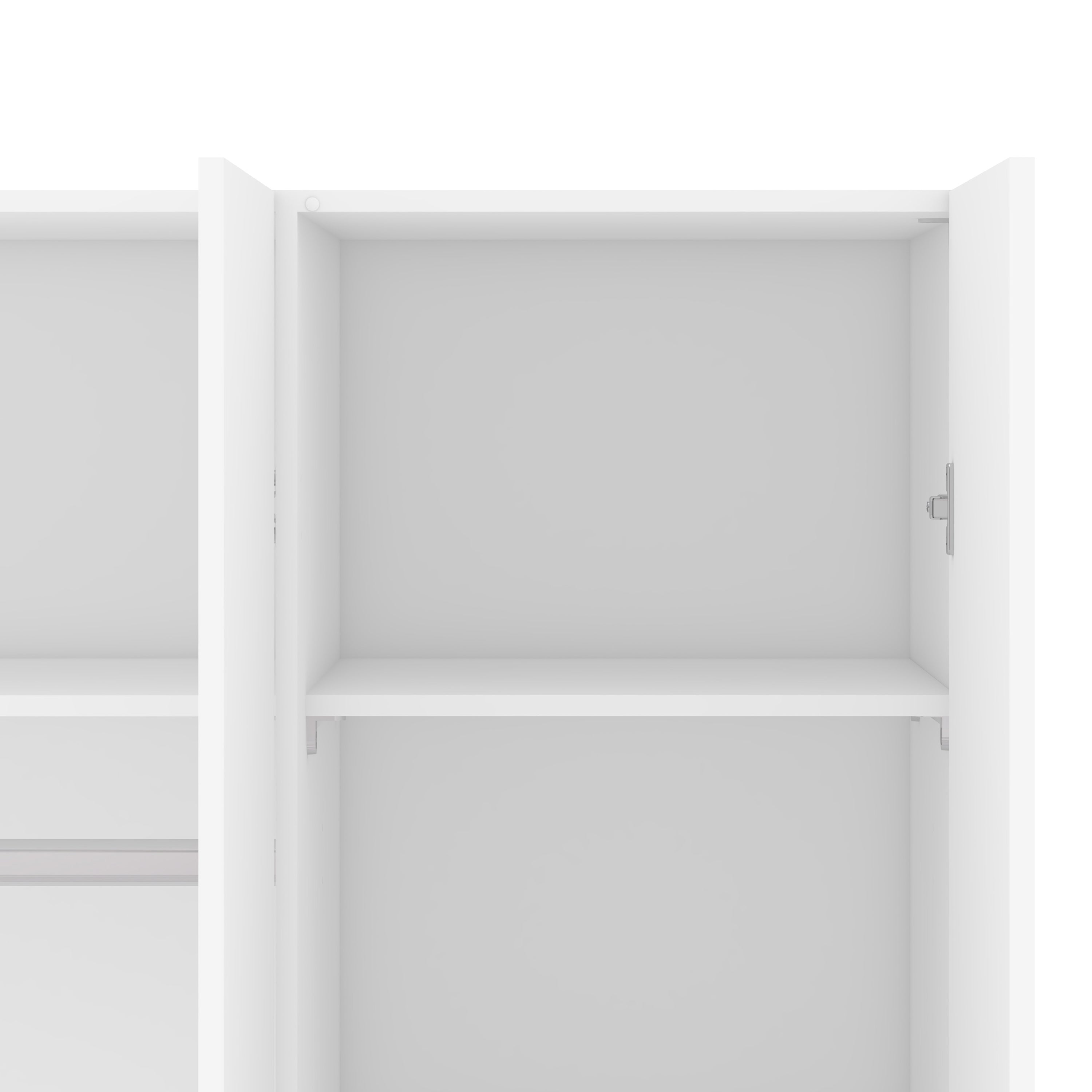 Space Wardrobe 3 Doors White 1750 – FTG, view 10