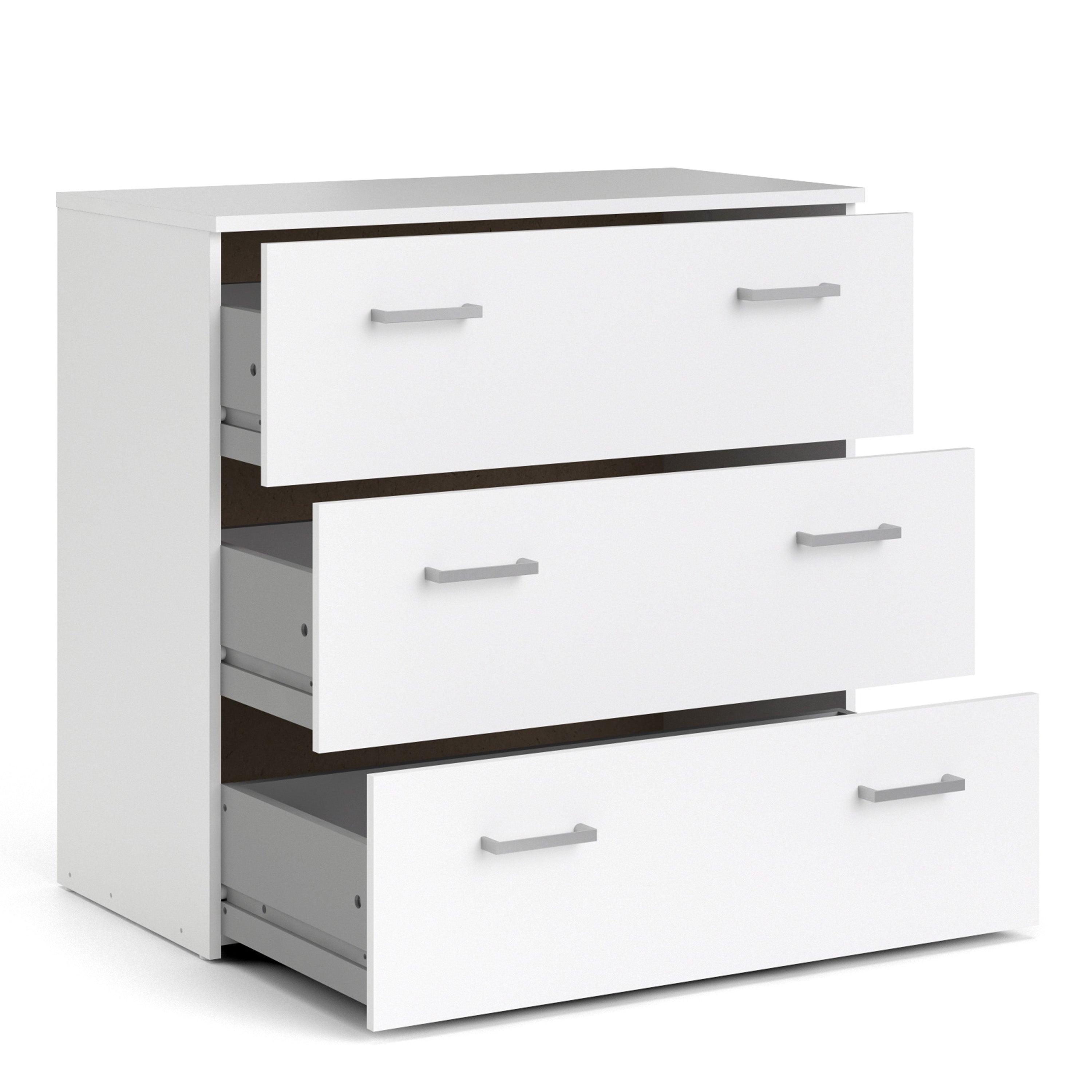 Space Chest of 3 Drawers in White – FTG, view 4
