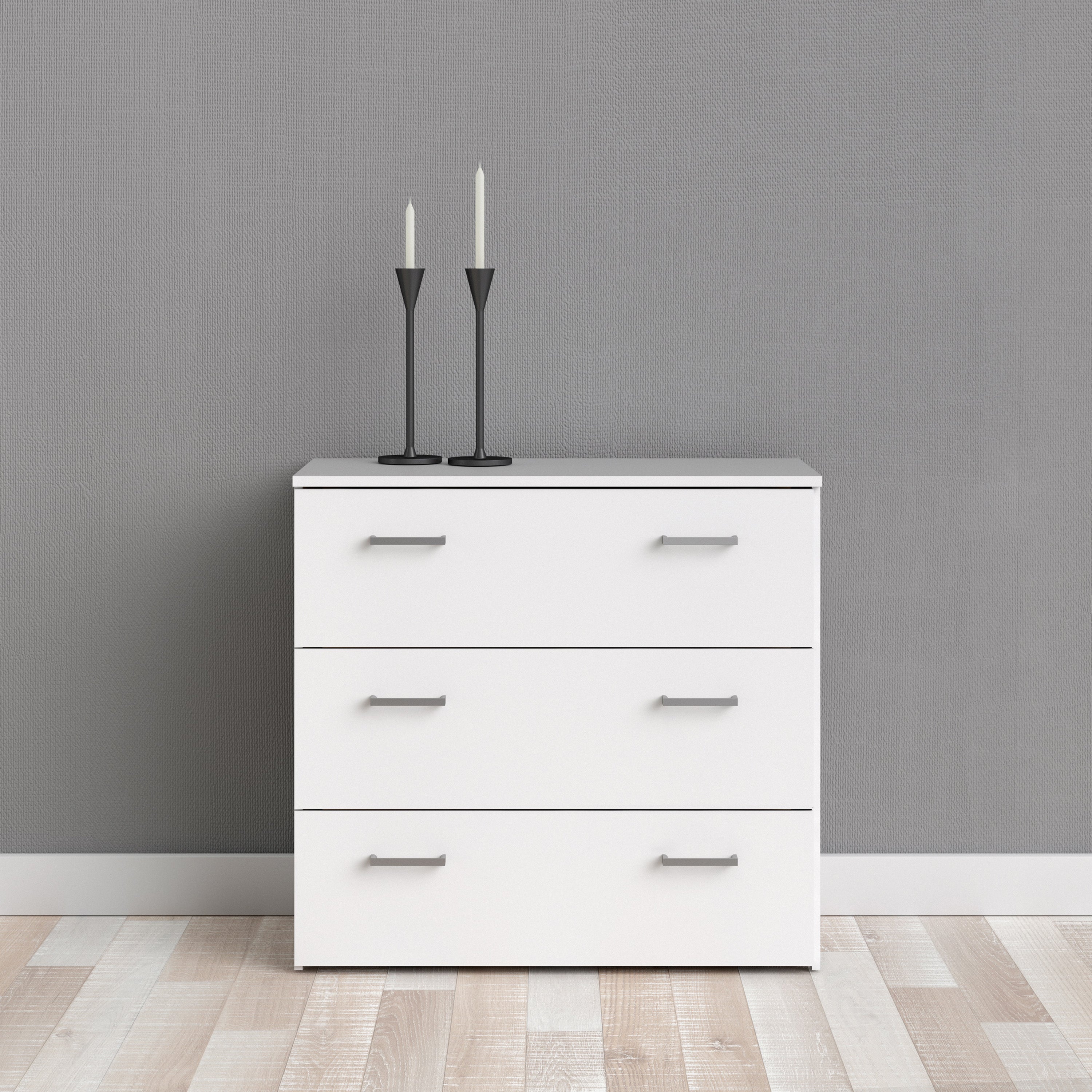 Space Chest of 3 Drawers in White – FTG, view 7
