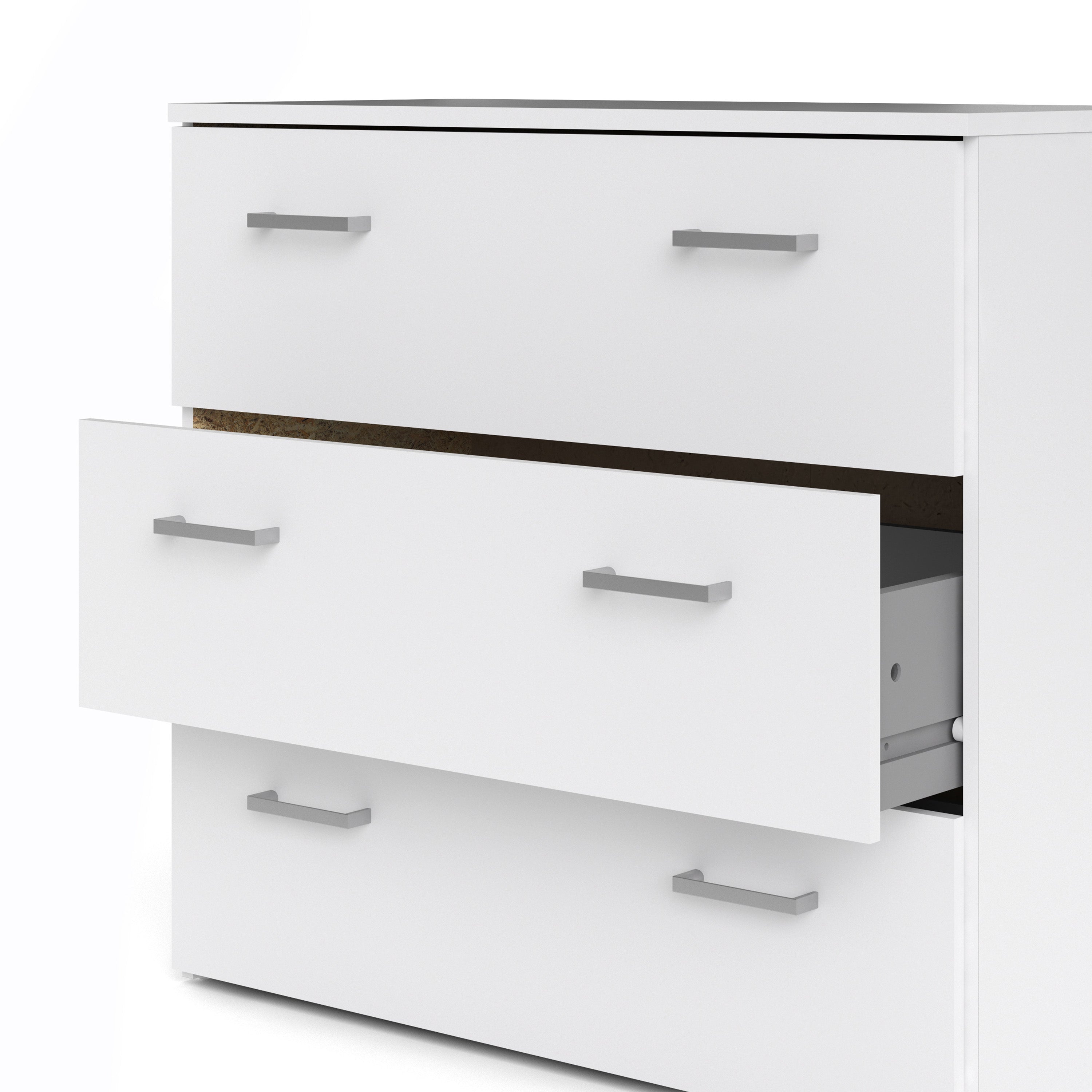 Space Chest of 3 Drawers in White – FTG, view 9
