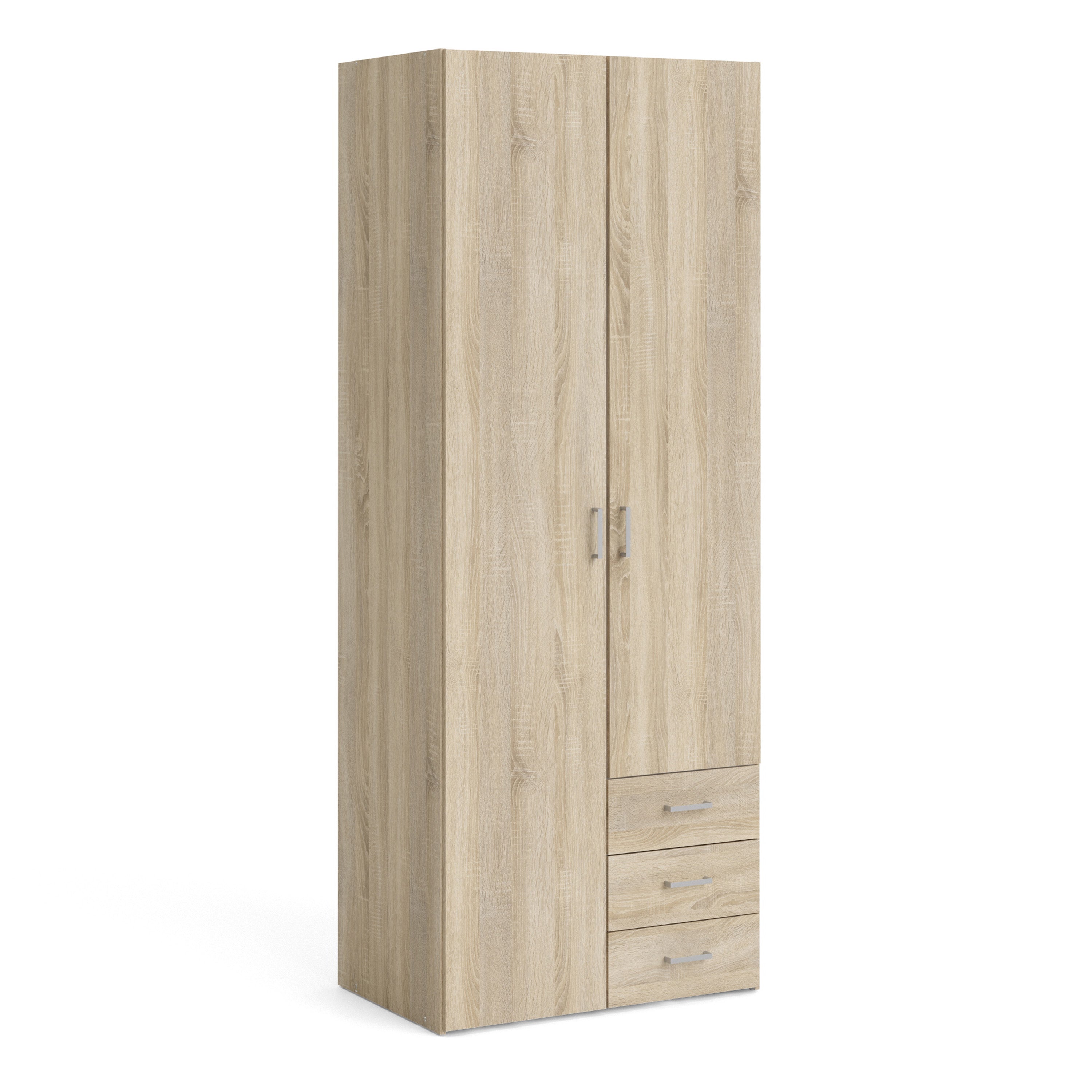 Space Wardrobe 2 Doors 3 Drawers in Oak 2000 – FTG