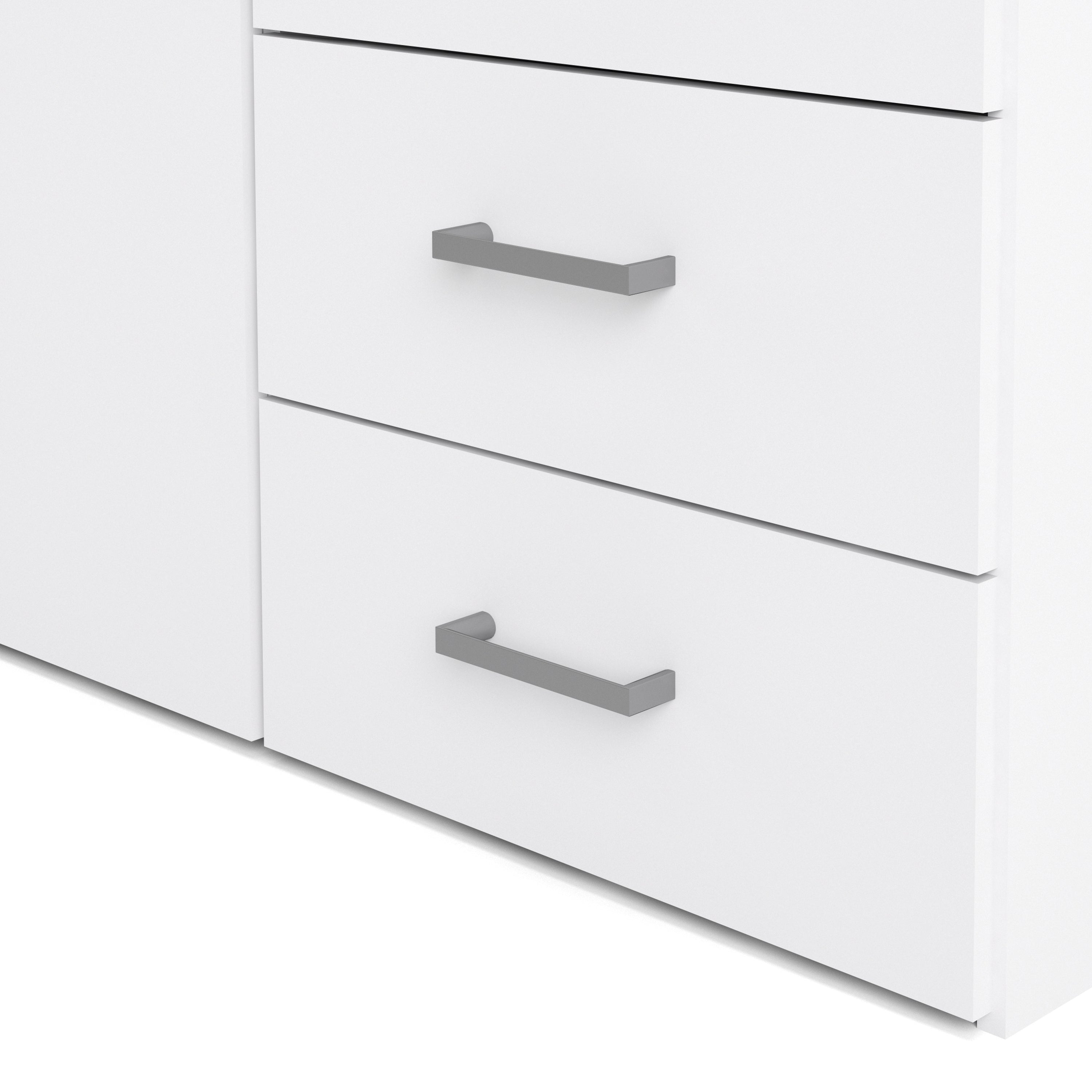 Space Wardrobe 2 Doors 3 Drawers White 1750 – FTG, view 9