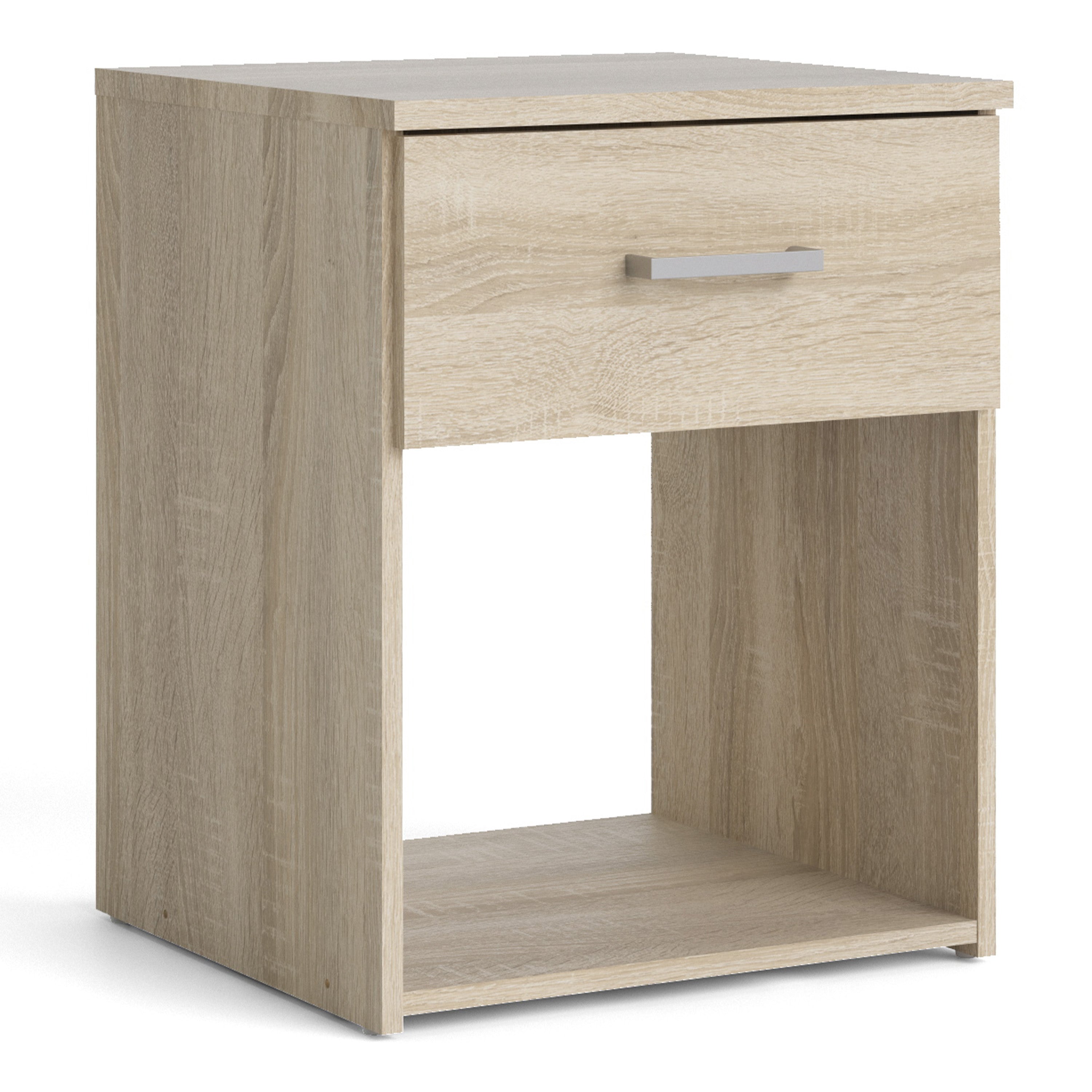 Space Package - Bedside 1 Drawer + Chest of 3 Drawers + Wardrobe with 2 Doors + 1 Drawer in Oak – FTG, view 2