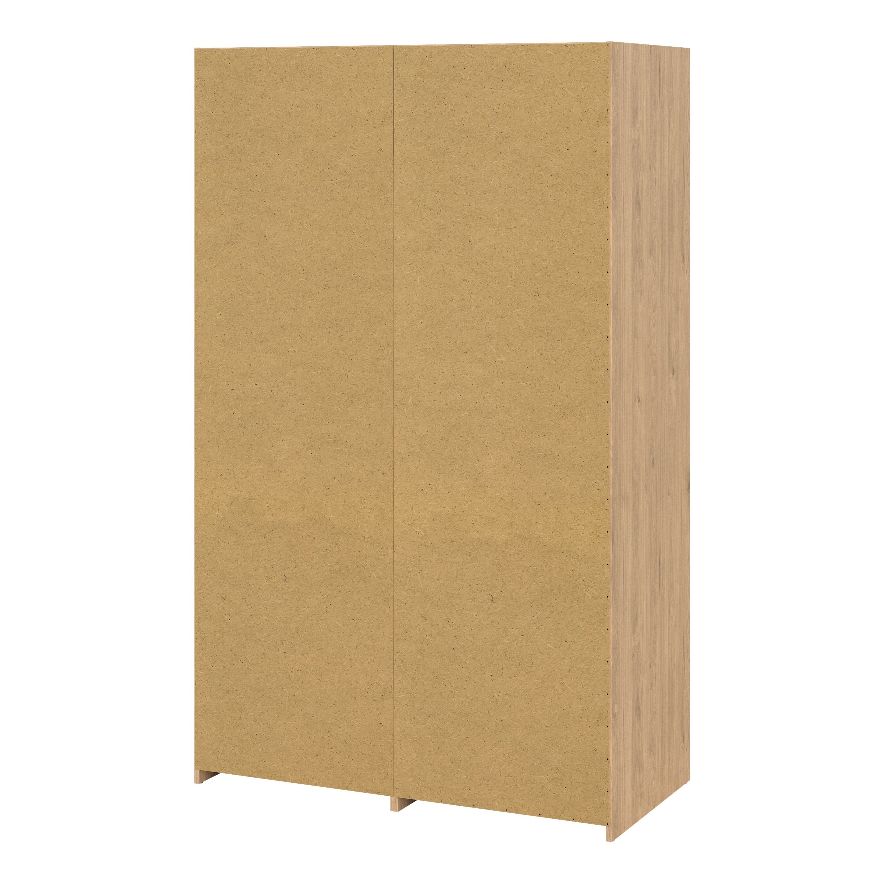 Line Wardrobe with 2 Doors 2 Drawers in Jackson Hickory Oak – FTG, view 4