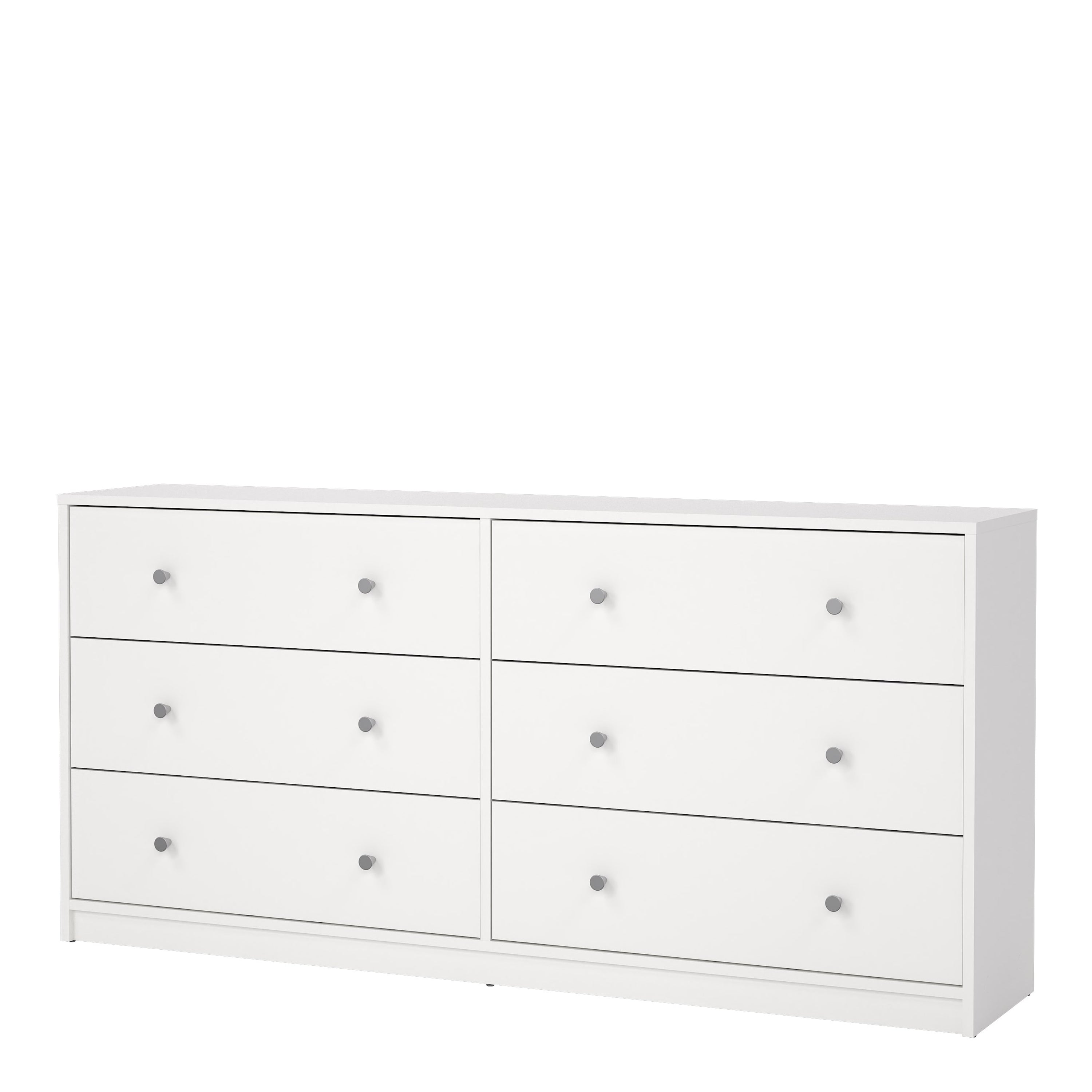 May Chest of 6 Drawers (3+3) in White – FTG, view 3