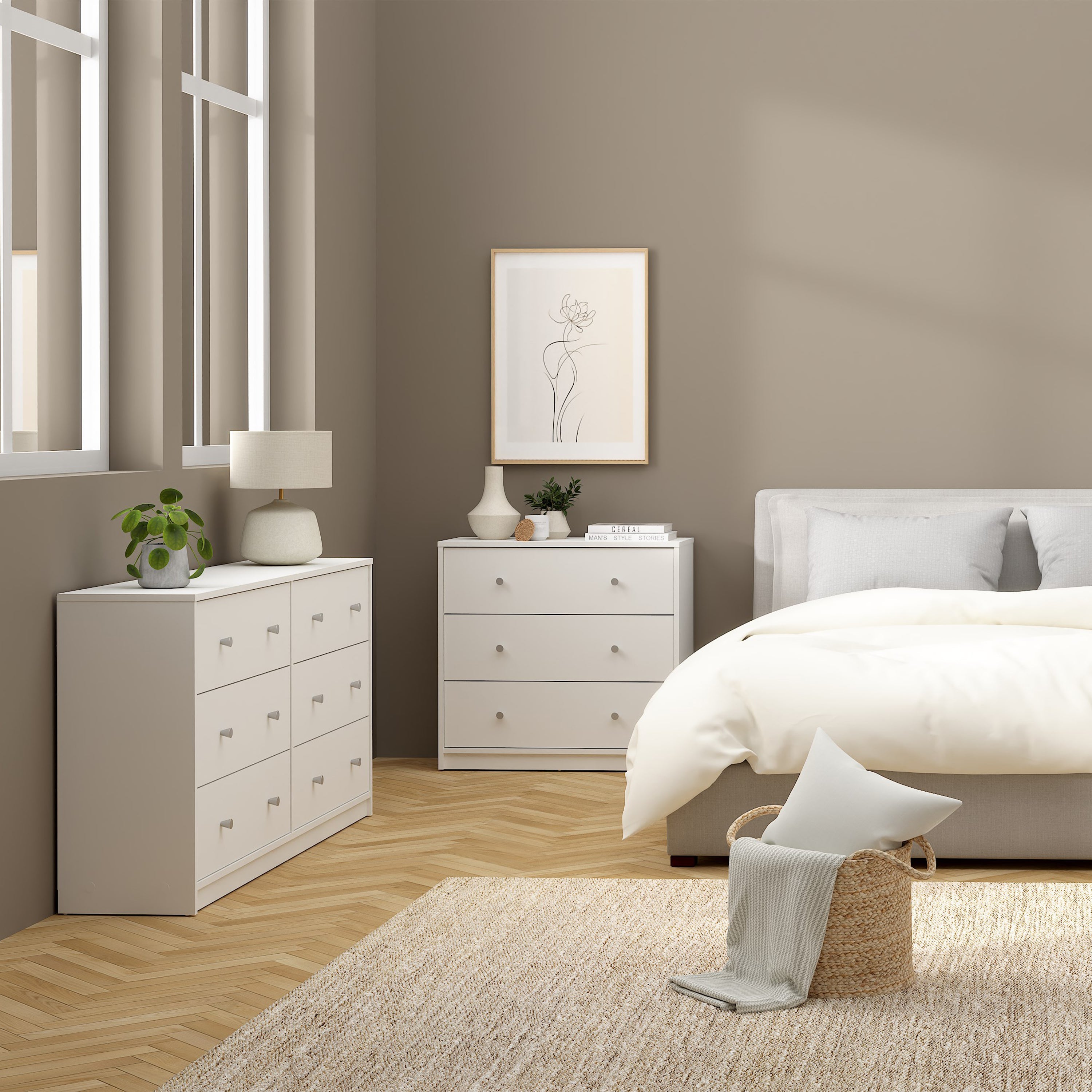 May Chest of 6 Drawers (3+3) in White – FTG, view 6