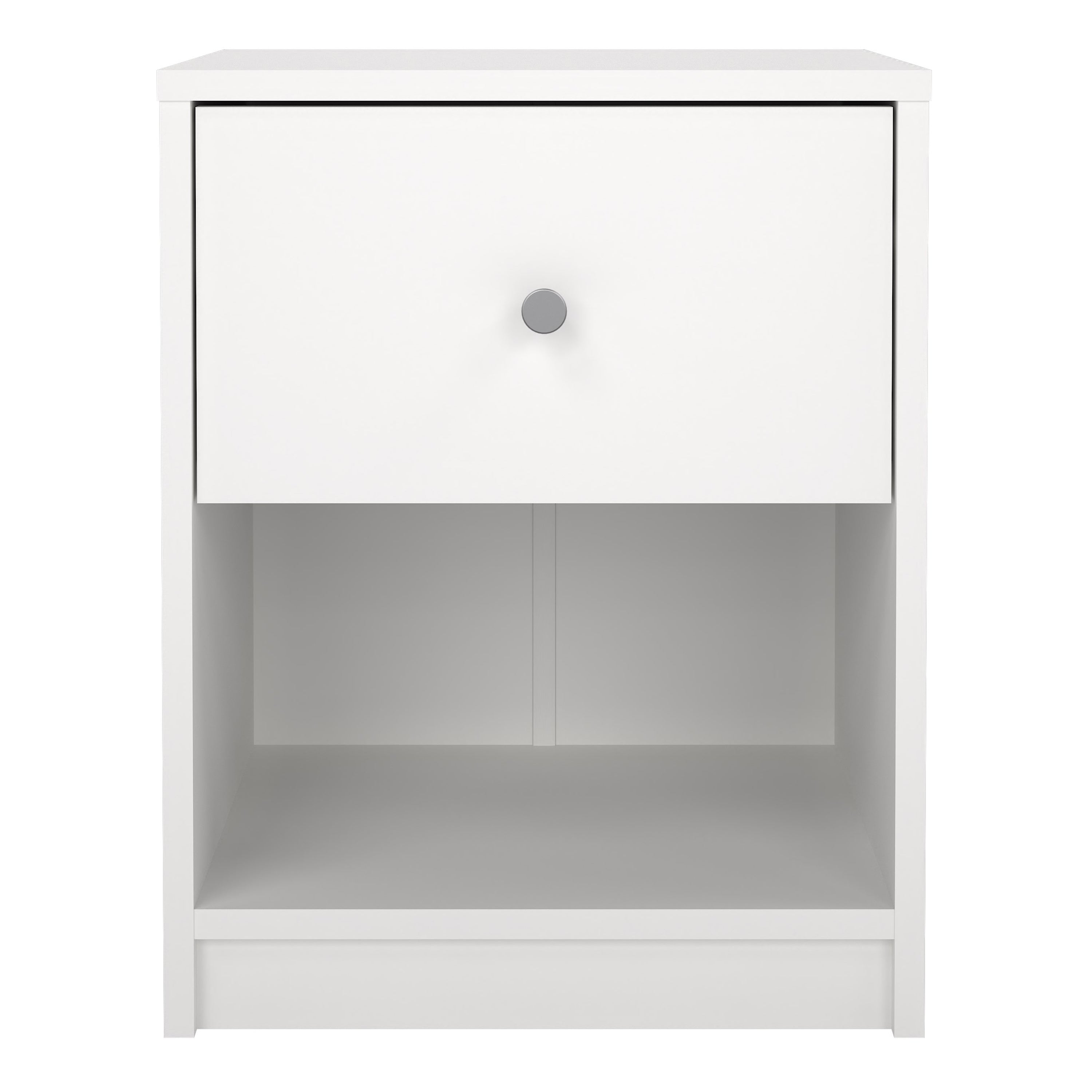 May Bedside 1 Drawer in White – FTG, view 2