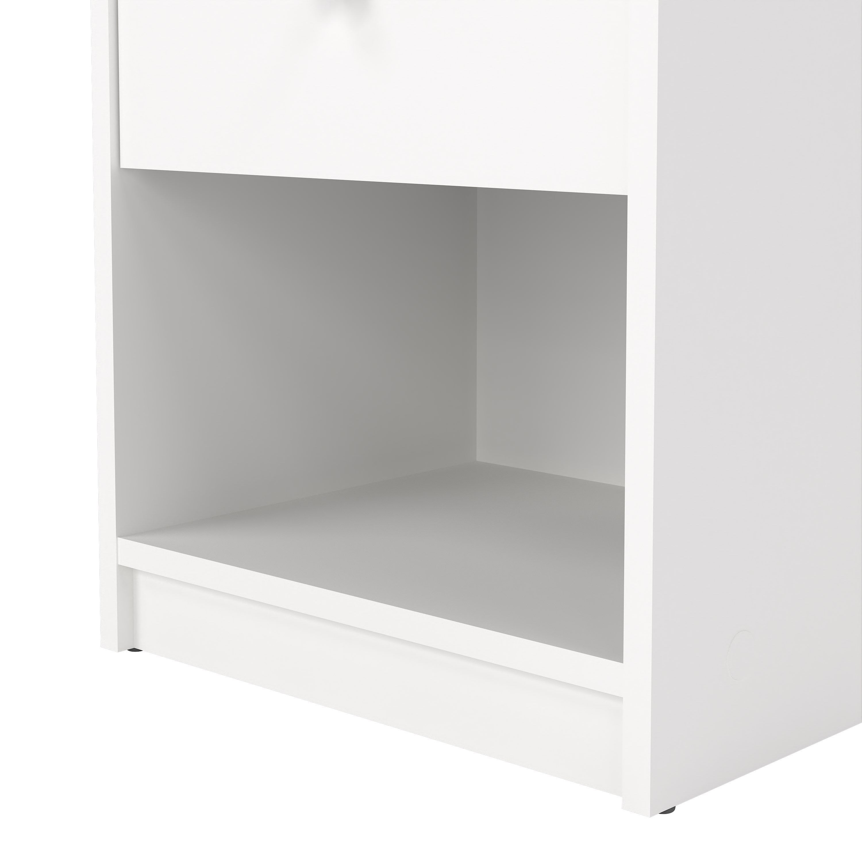 May Bedside 1 Drawer in White – FTG, view 9