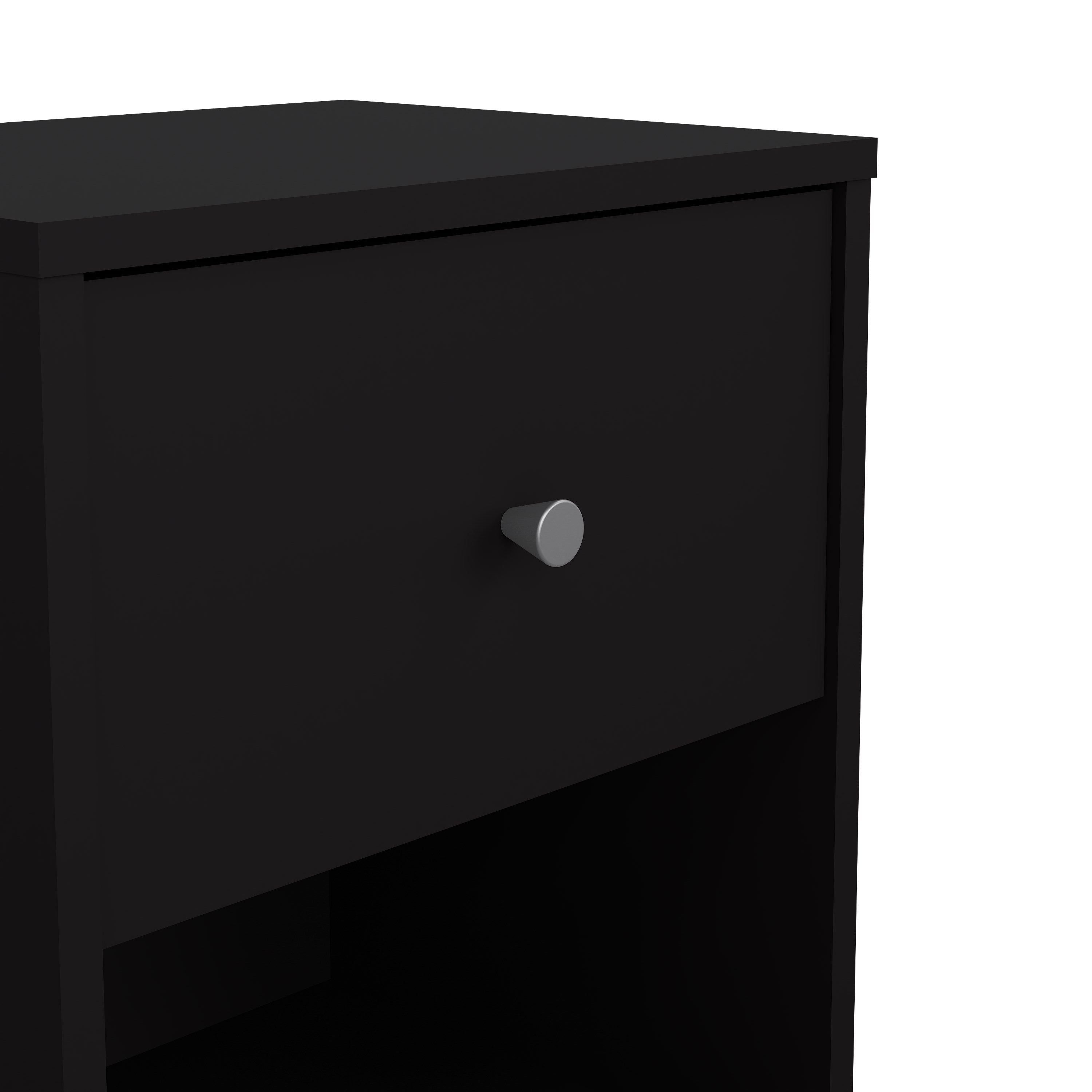 May Bedside 1 Drawer in Black – FTG, view 8