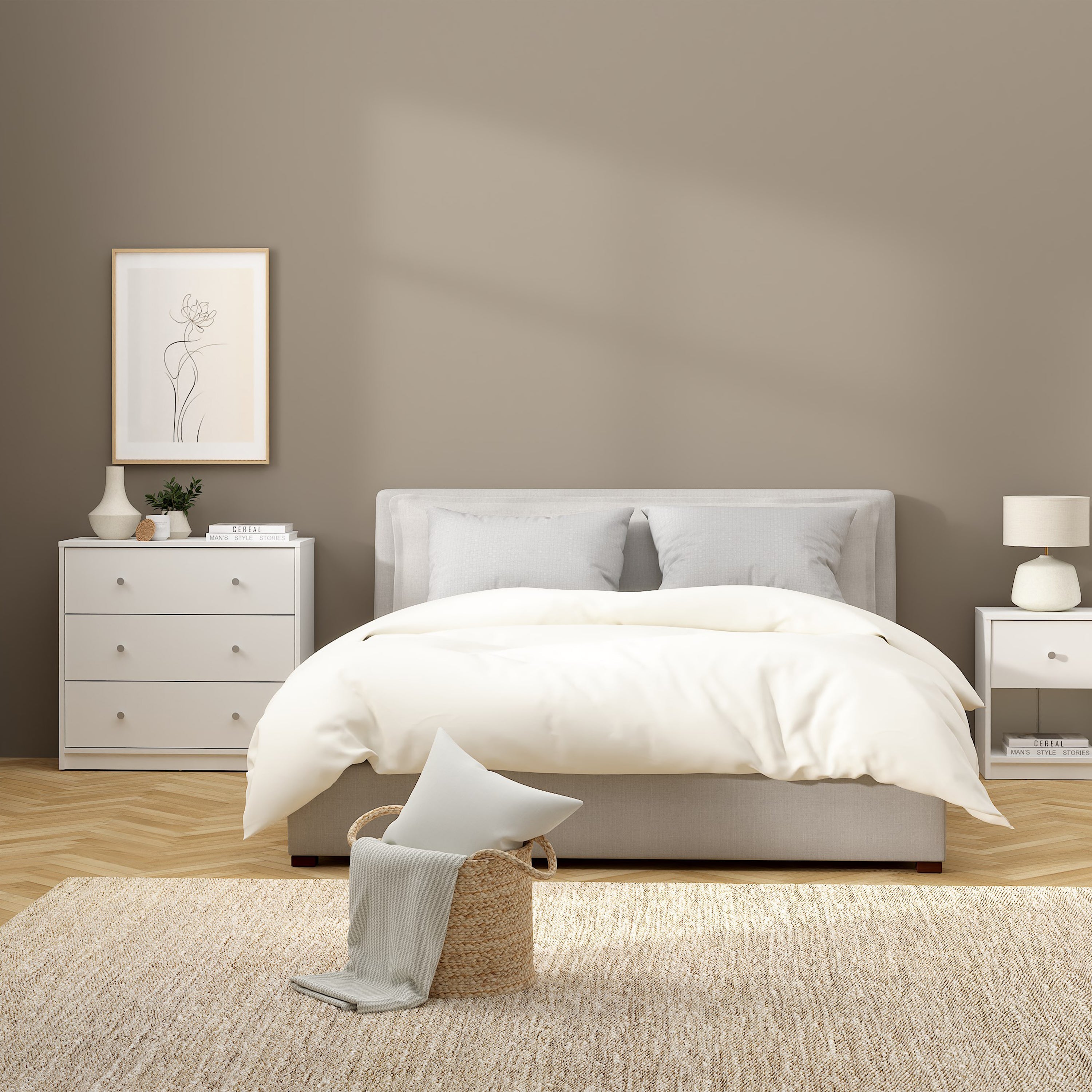 May Chest of 3 Drawers in White – FTG, view 6