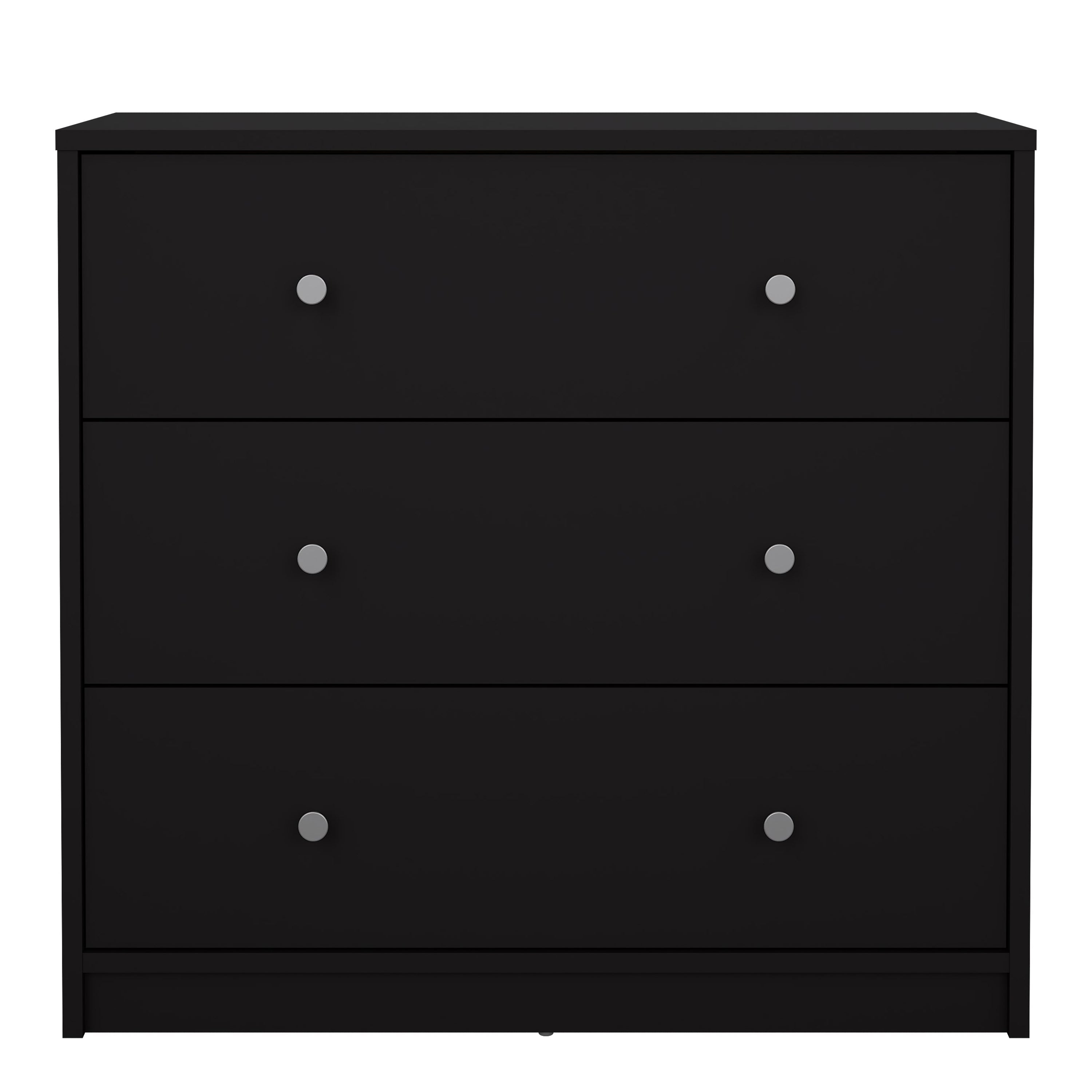 May Chest of 3 Drawers in Black – FTG, view 2