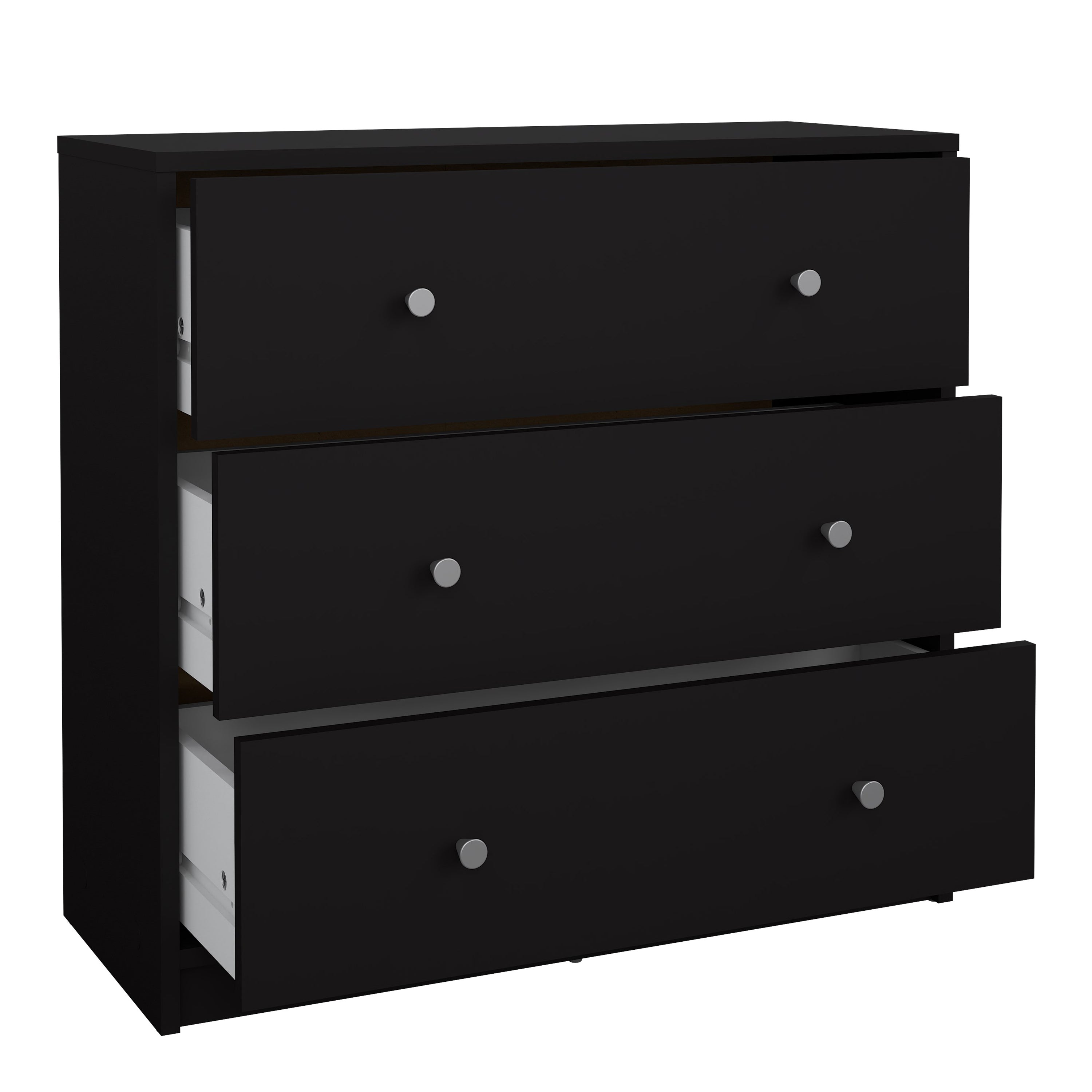 May Chest of 3 Drawers in Black – FTG, view 5