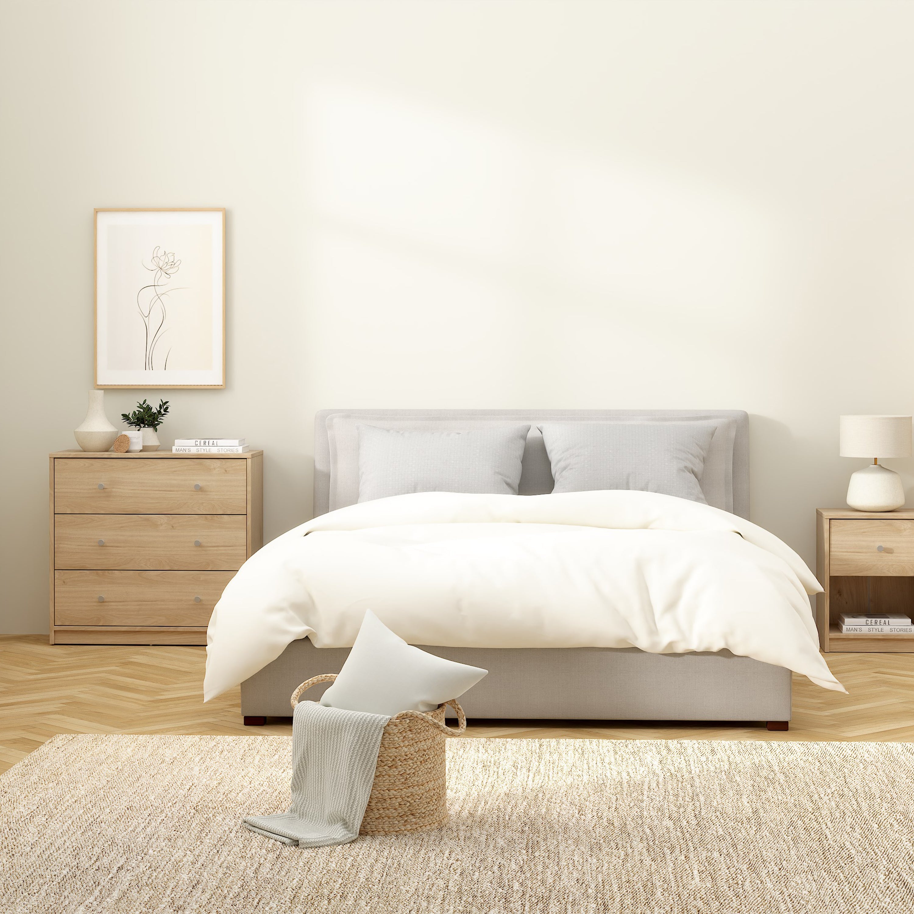 May Chest of 3 Drawers in Jackson Hickory Oak – FTG, view 6