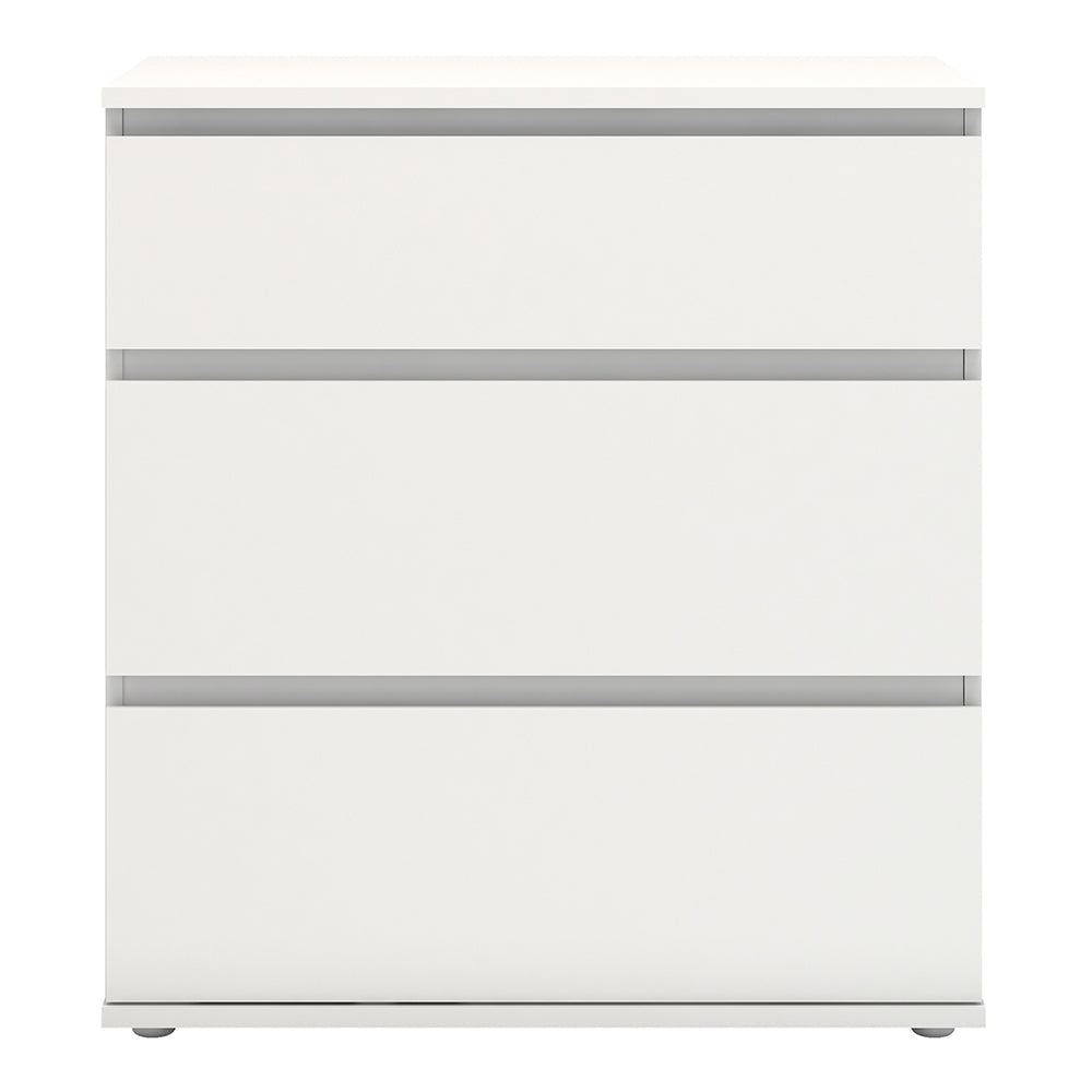 Nova Chest of 3 Drawers in White – FTG, view 2