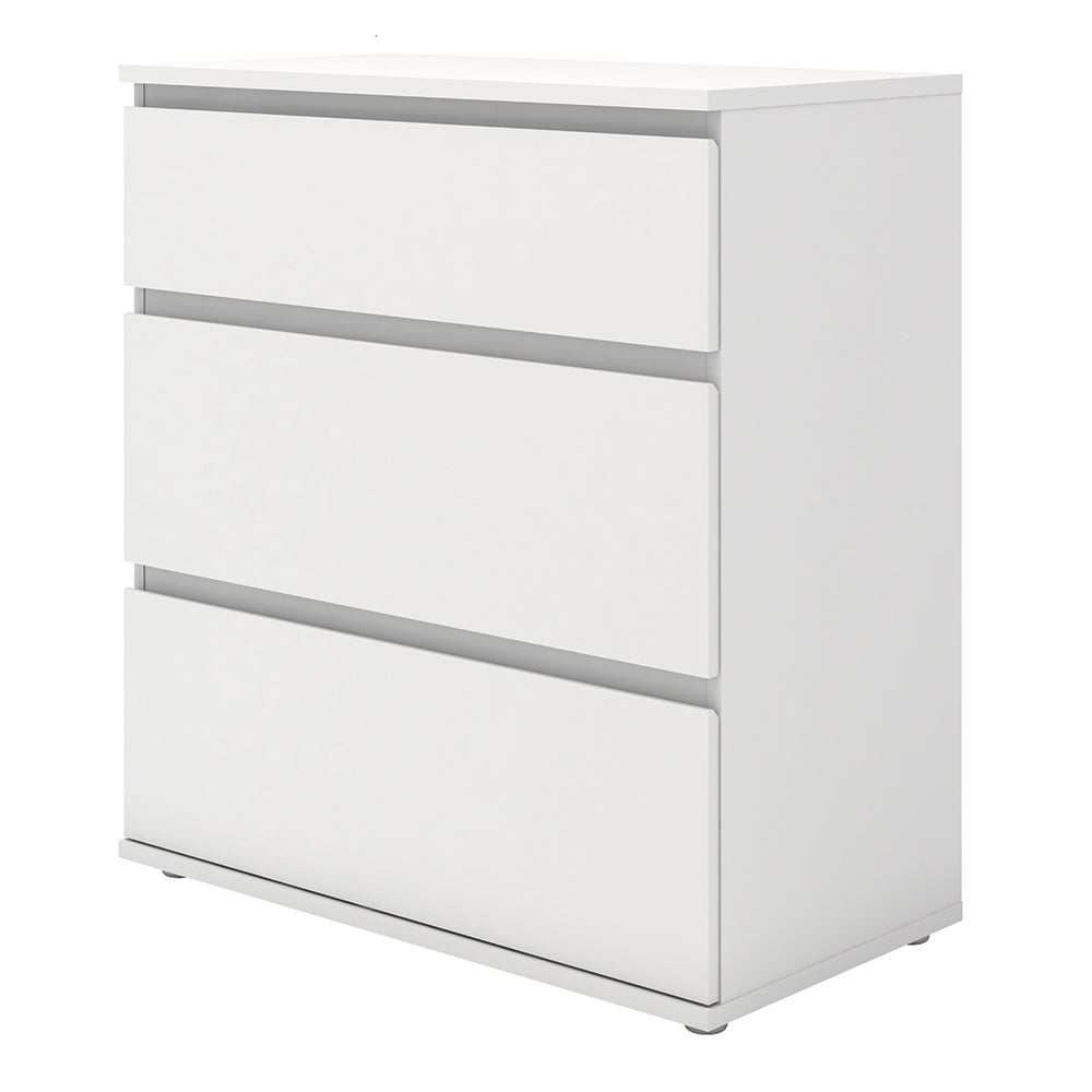 Nova Chest of 3 Drawers in White – FTG, view 3