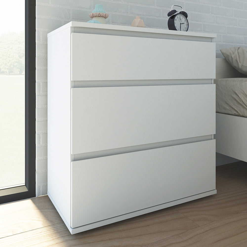 Nova Chest of 3 Drawers in White – FTG, view 4