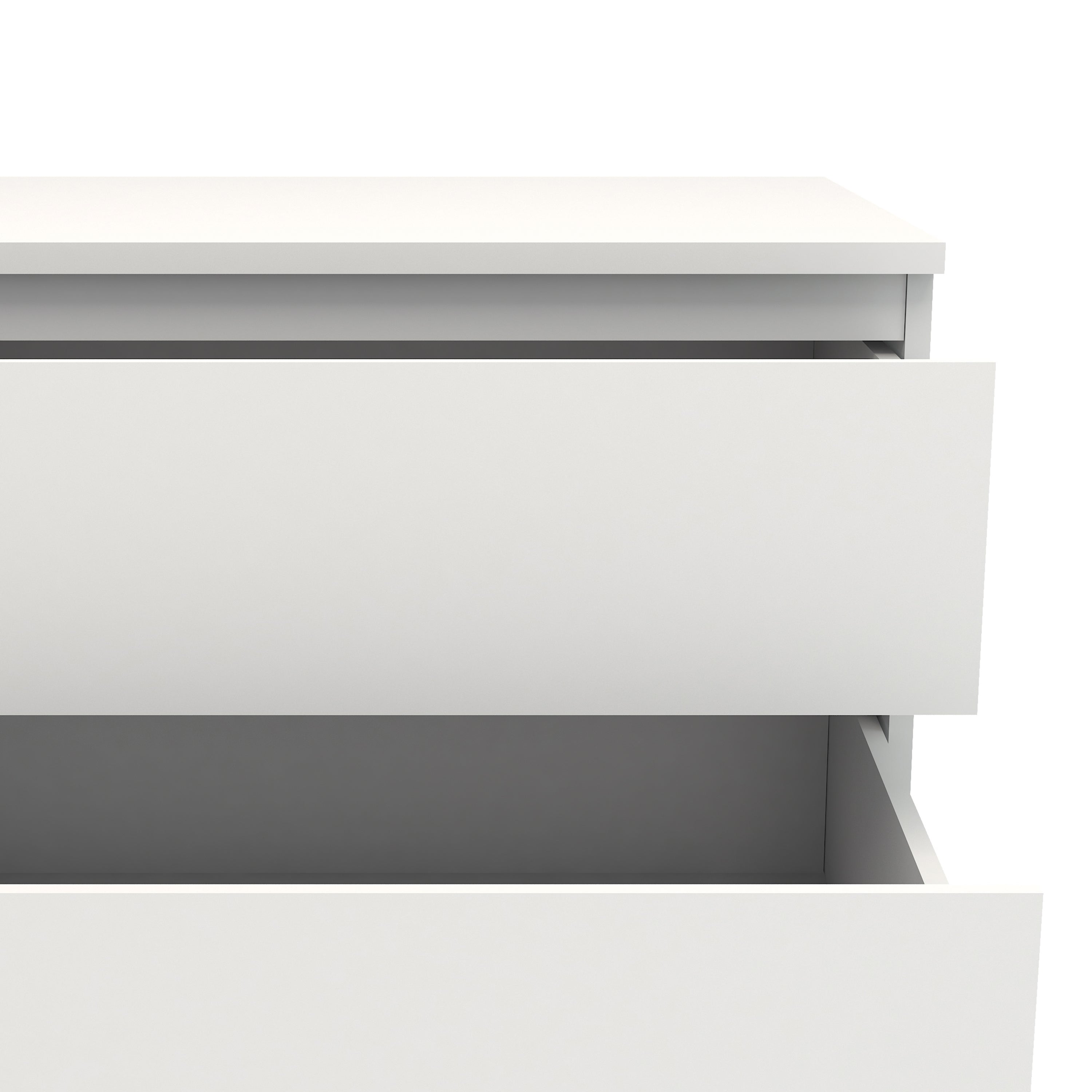 Nova Narrow Chest of 5 Drawers in White – FTG, view 4