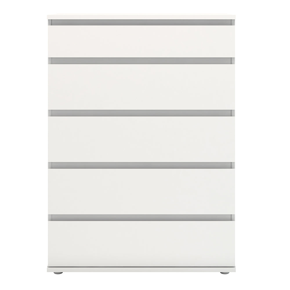 Nova Chest of 5 Drawers in White – FTG, view 2