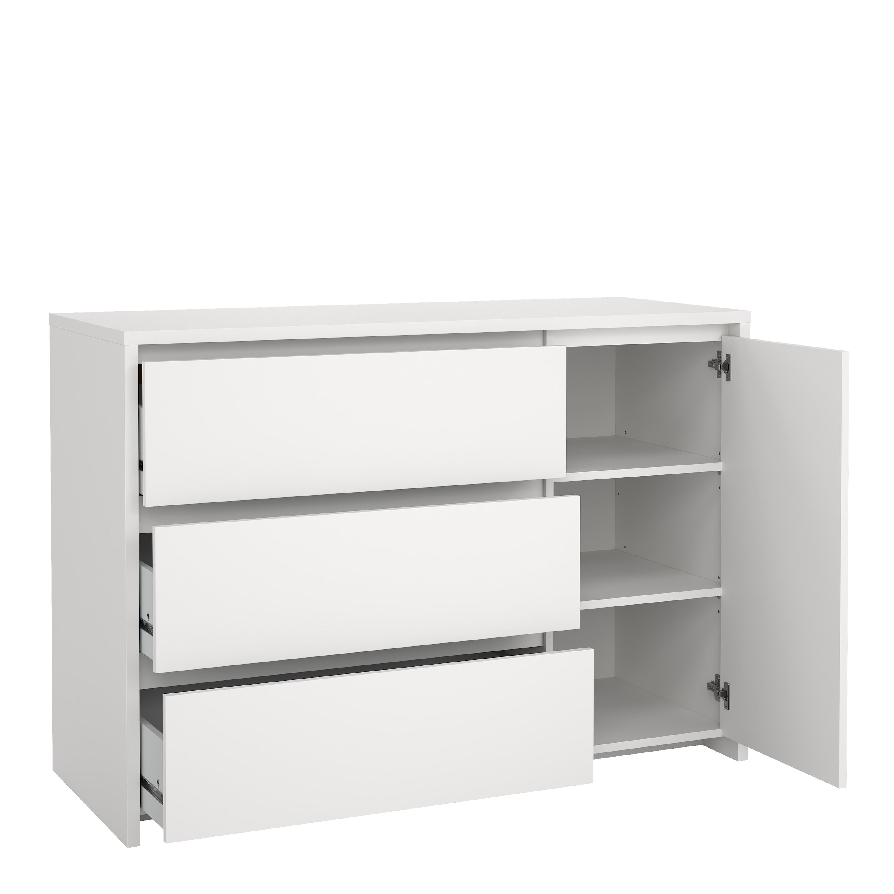 Next Sideboard with 1 door and 3 drawers White – FTG, view 5