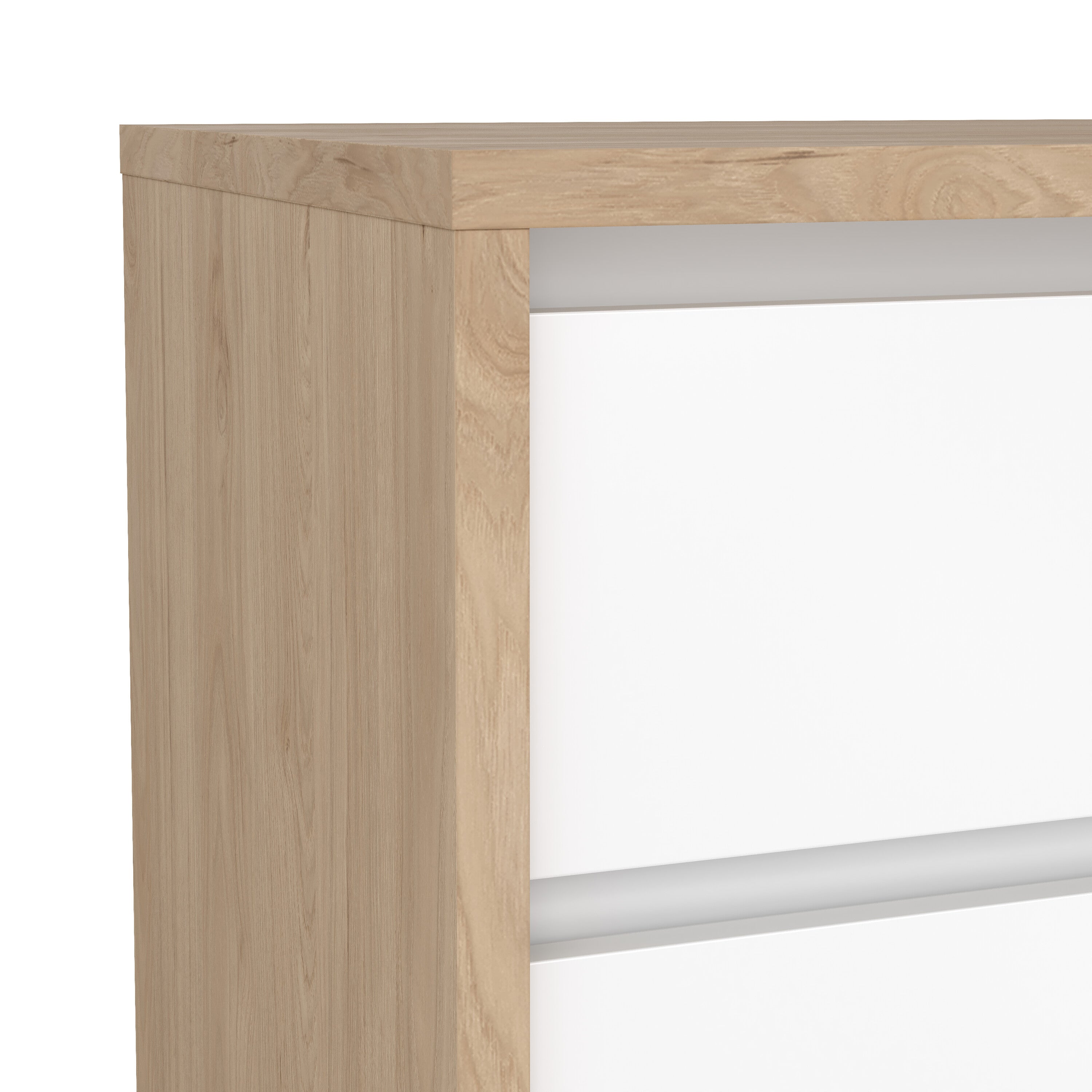 Next Nightstand 2 drawers Jackson Hickory White high gloss – FTG, view 8