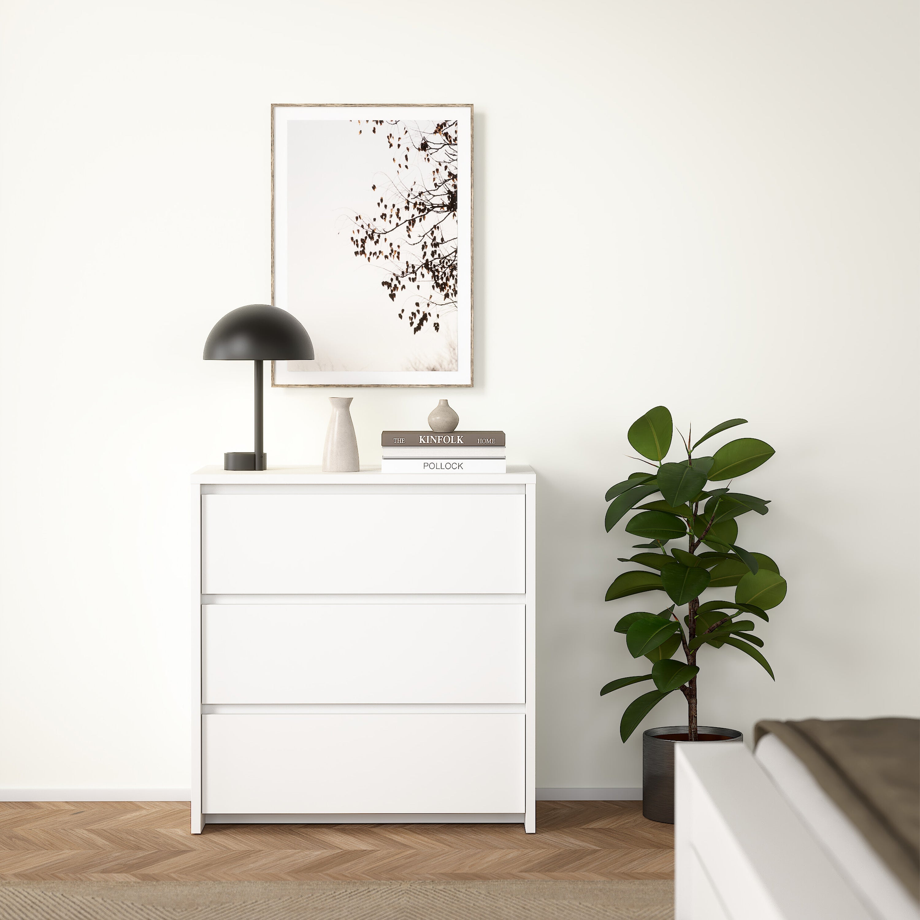 Next Chest 3 drawers White – FTG, view 7