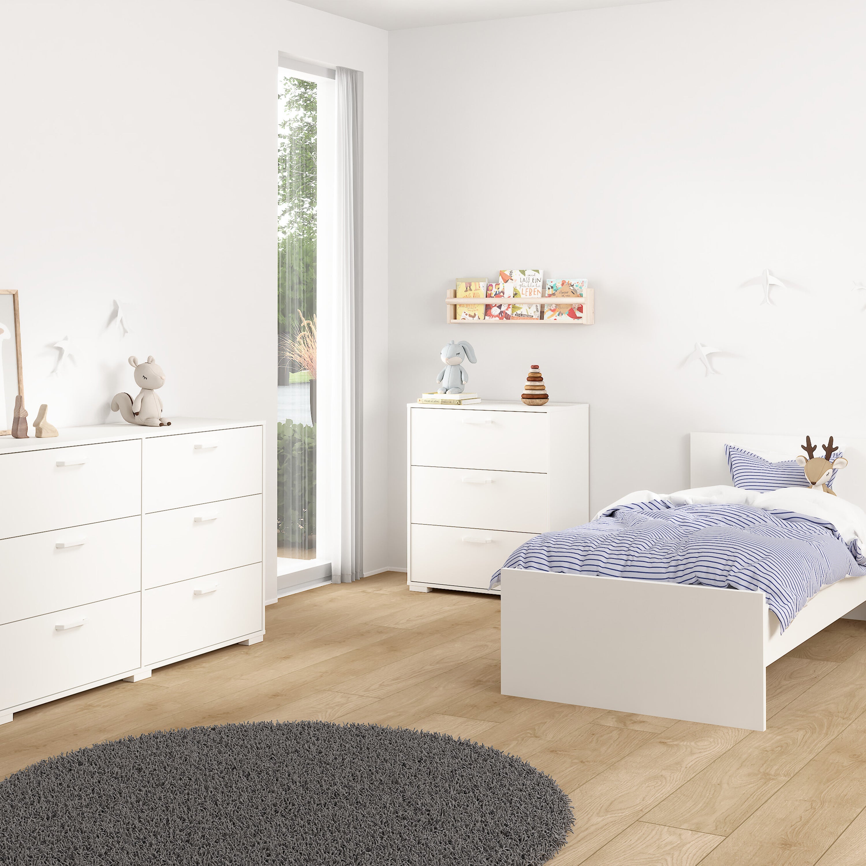 Sofia Chest 3 drawers White – FTG, view 5