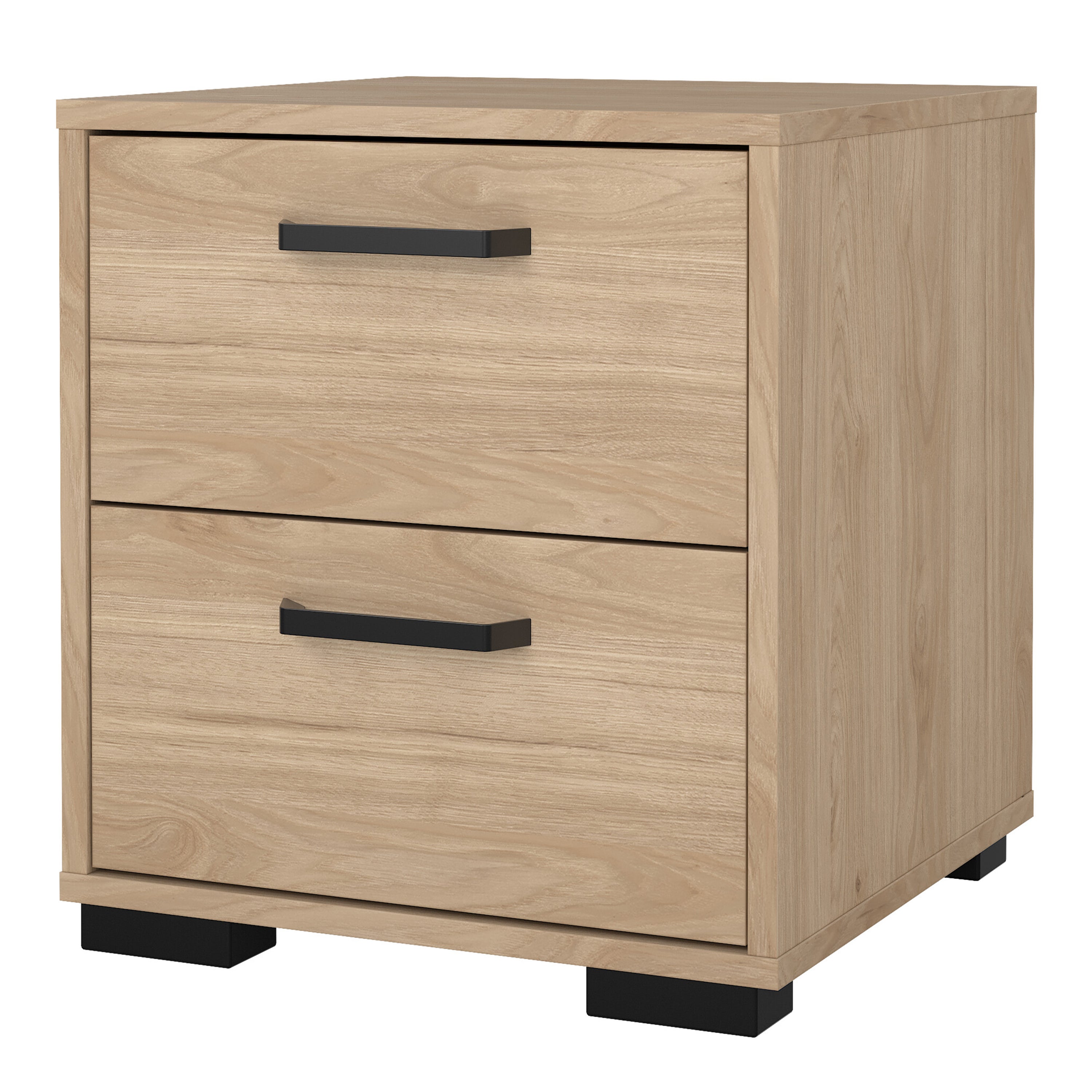 Sofia Nightstand 2 drawers Jackson Hickory – FTG, view 3