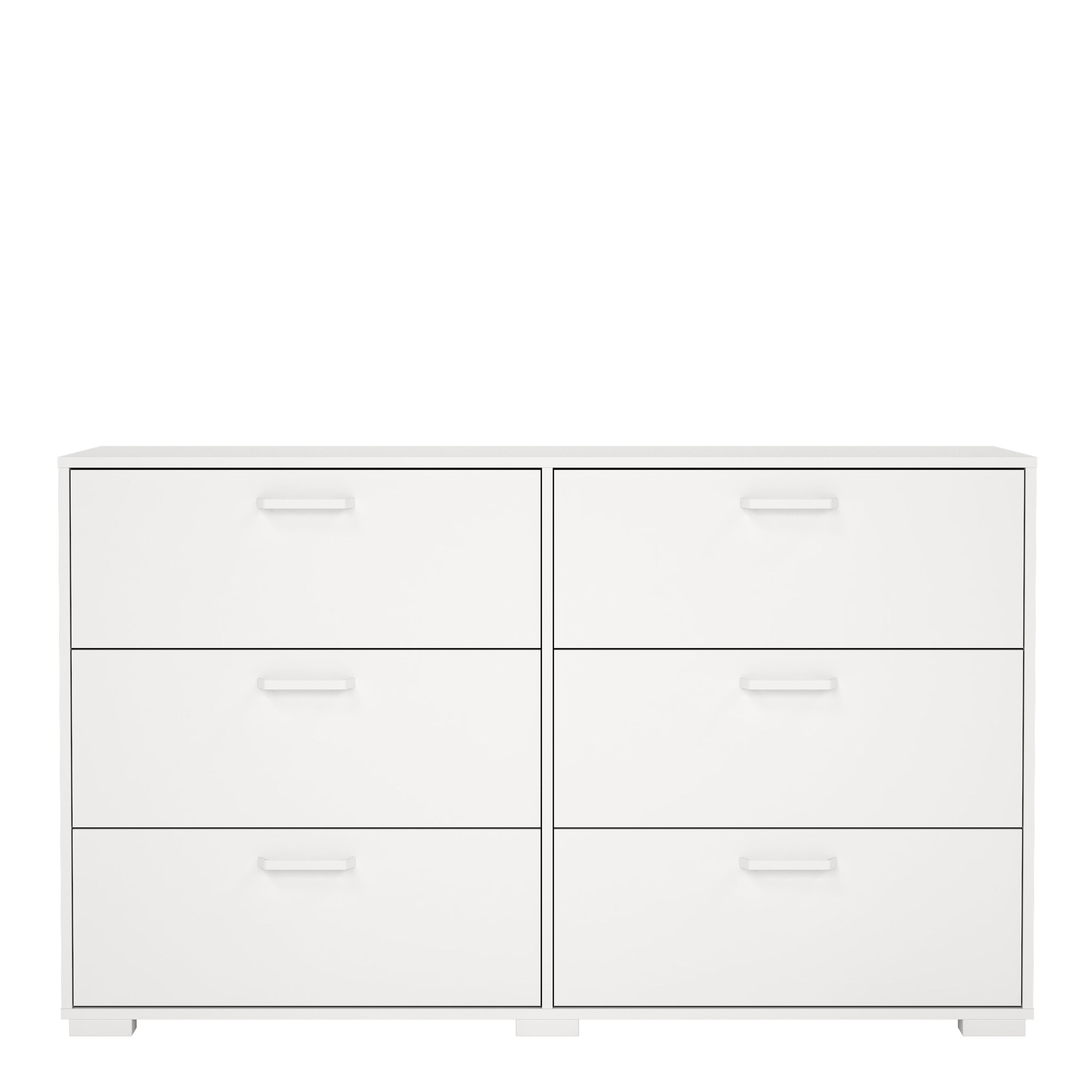 Sofia Double dresser 6 drawers White – FTG, view 2
