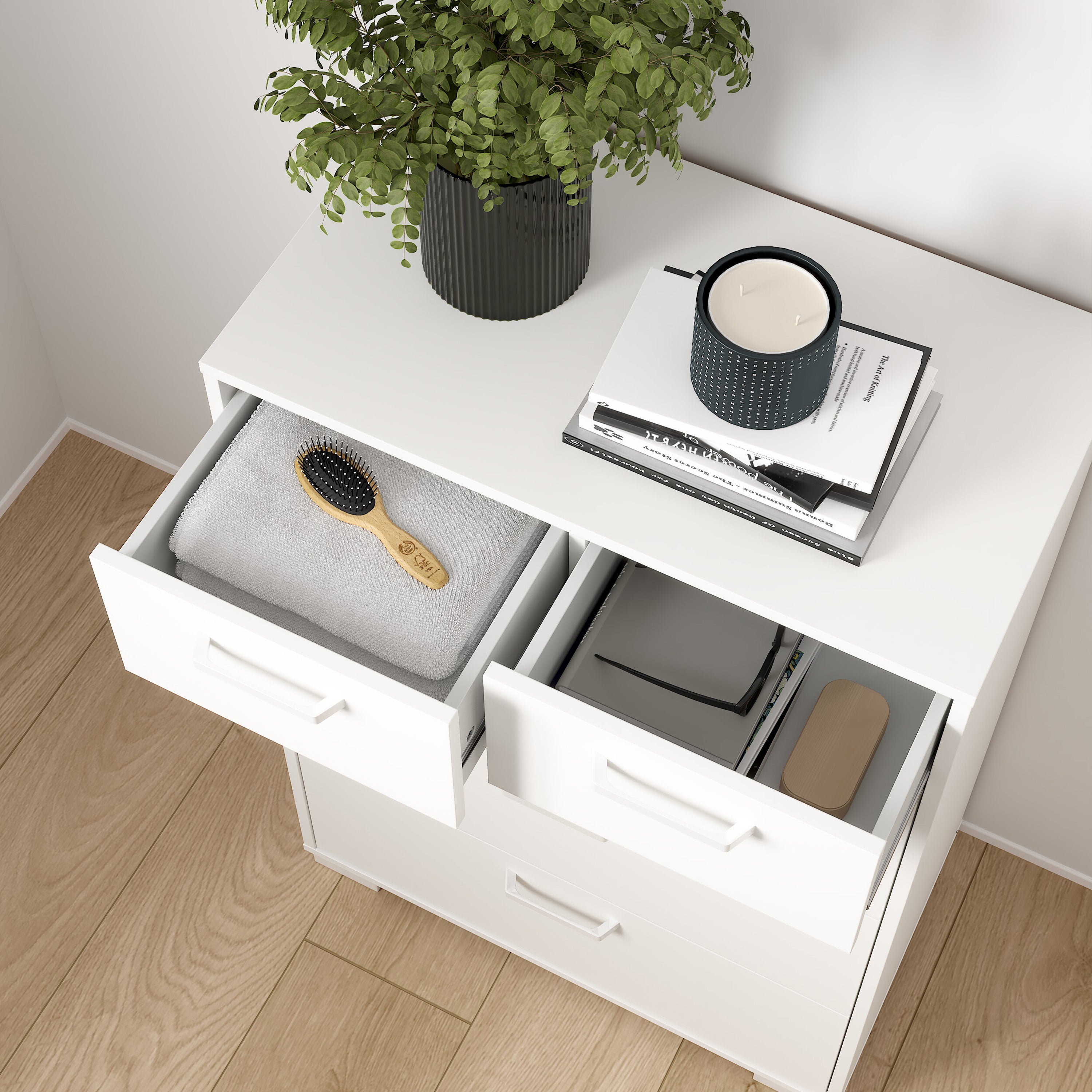 Sofia Chest 3 + 2 drawers White – FTG, view 10
