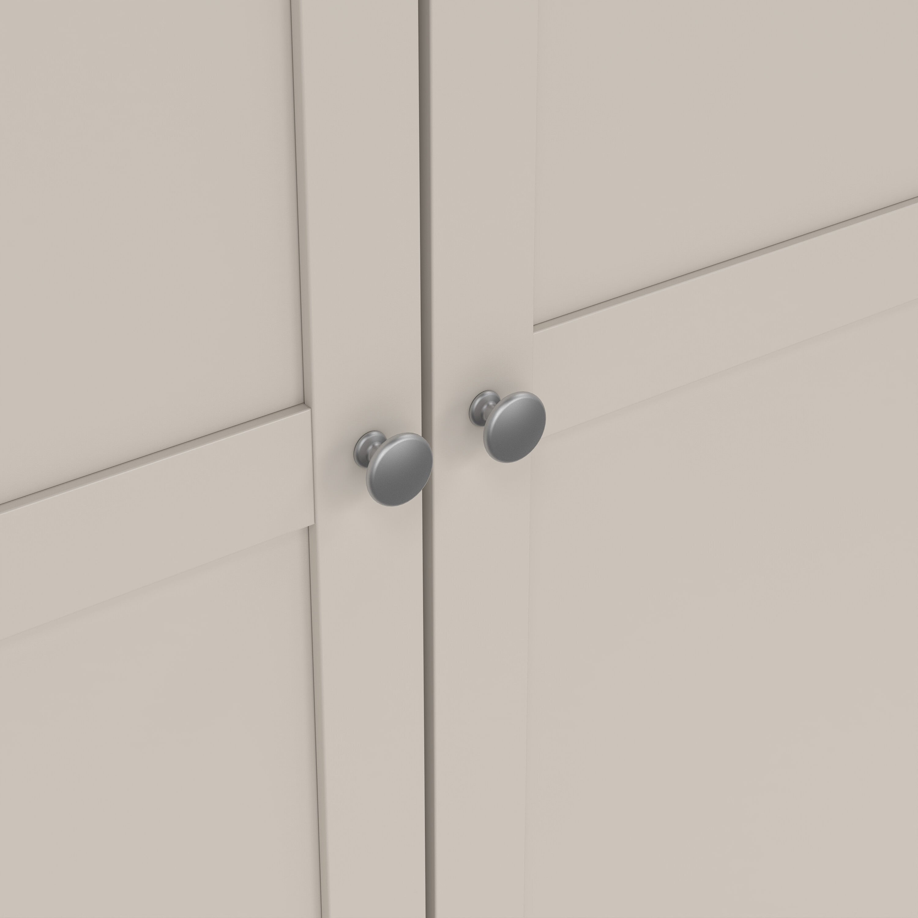 Brande Wardrobe with 3 Frame Doors in Cashmere