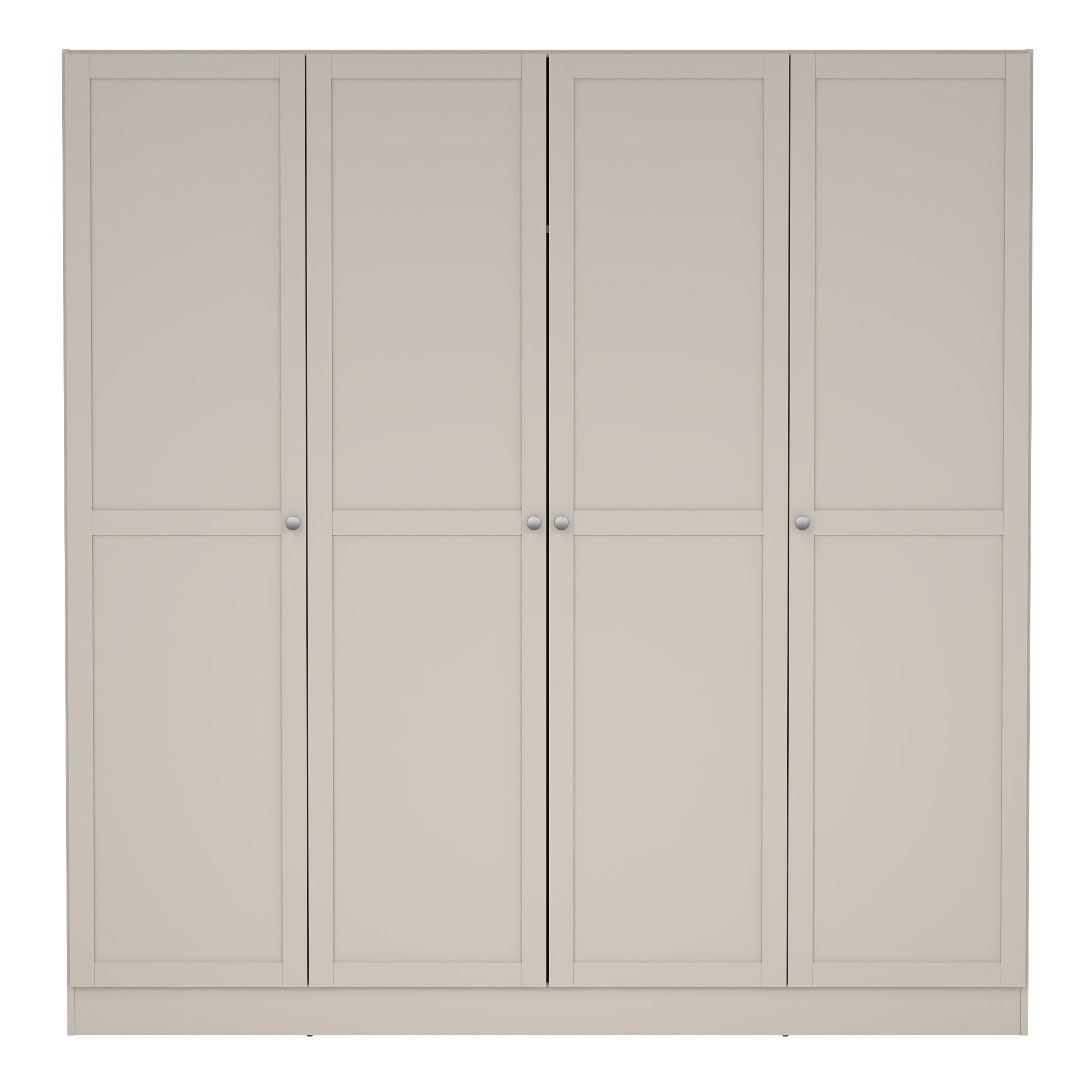 Brande Wardrobe with 4 Frame Doors in Cashmere