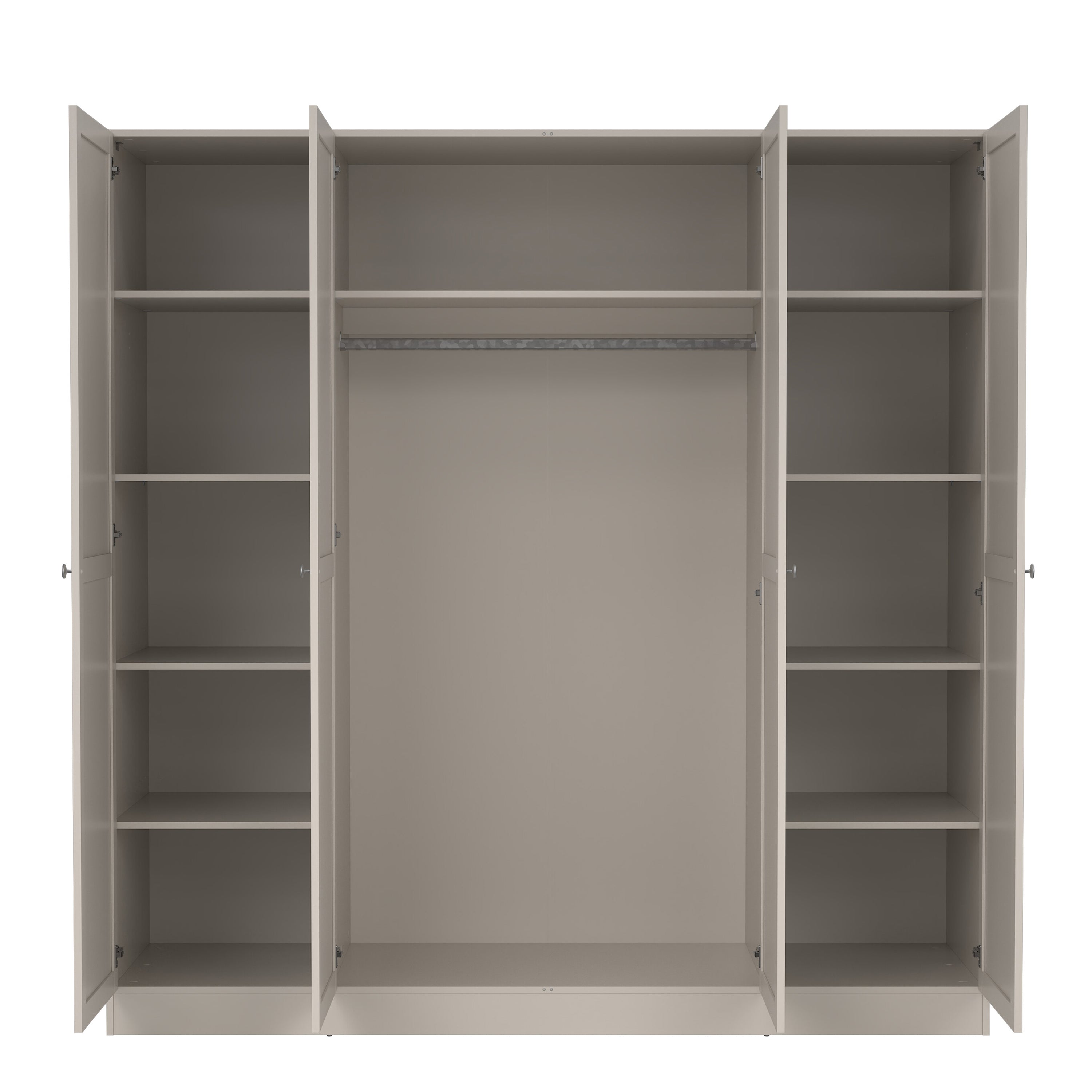 Brande Wardrobe with 4 Frame Doors in Cashmere