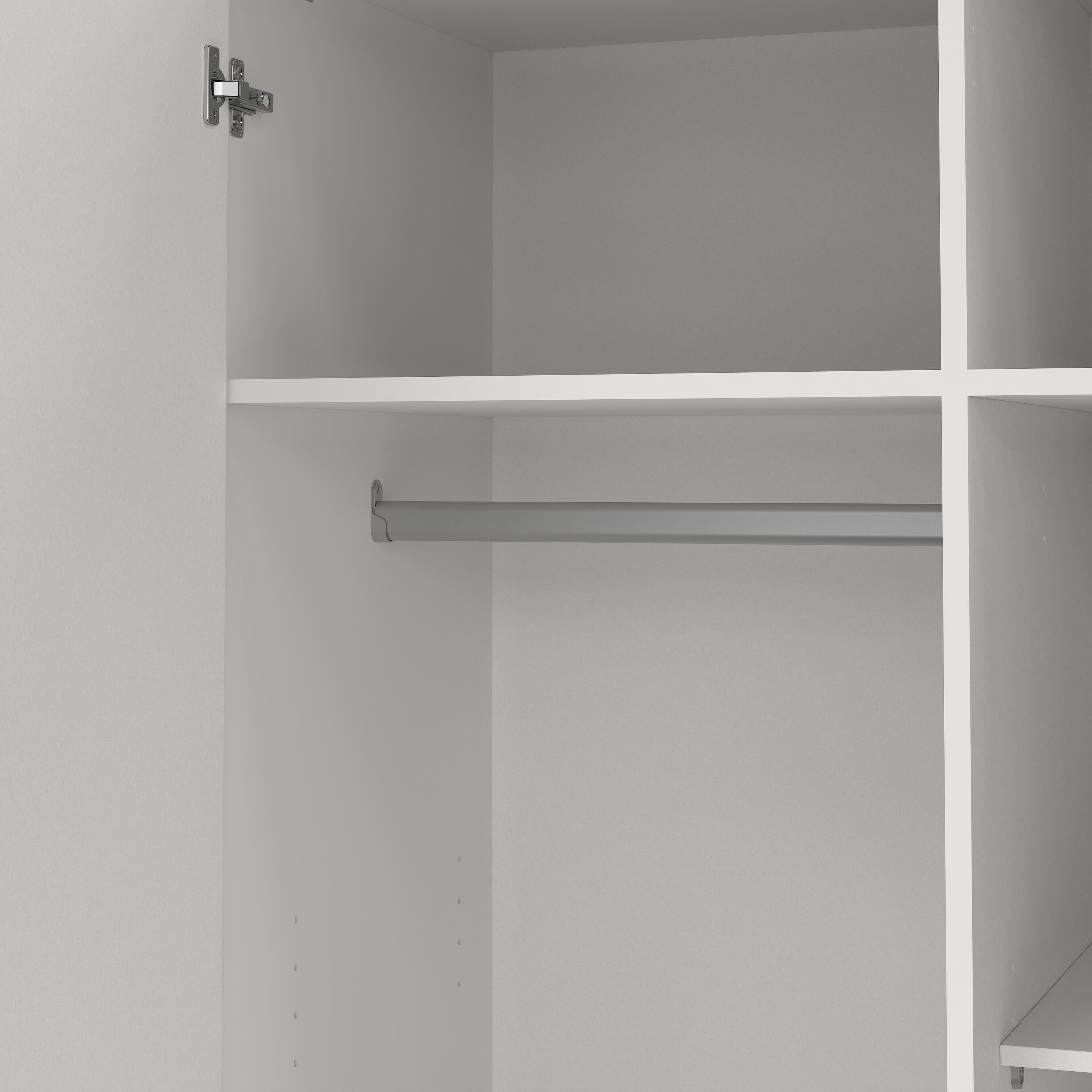 Sprint Wardrobe with 2 Doors + 3 Drawers in White