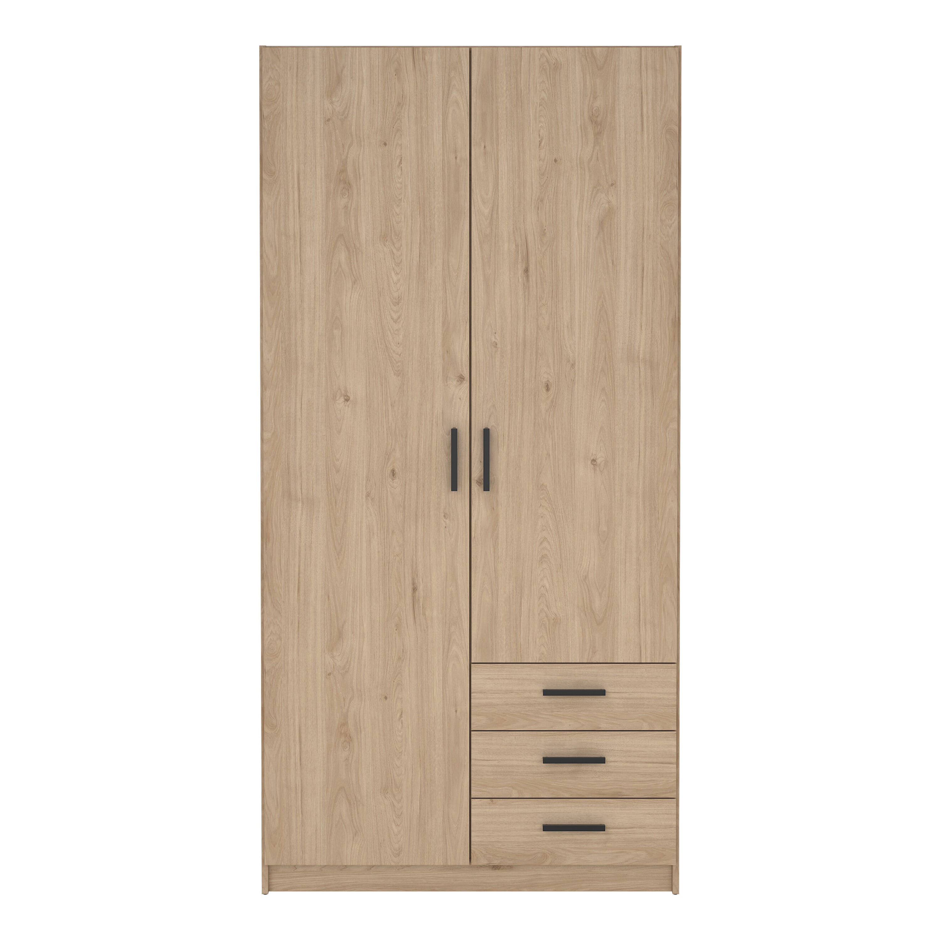 Sprint Wardrobe with 2 Doors + 3 Drawers in Jackson Hickory