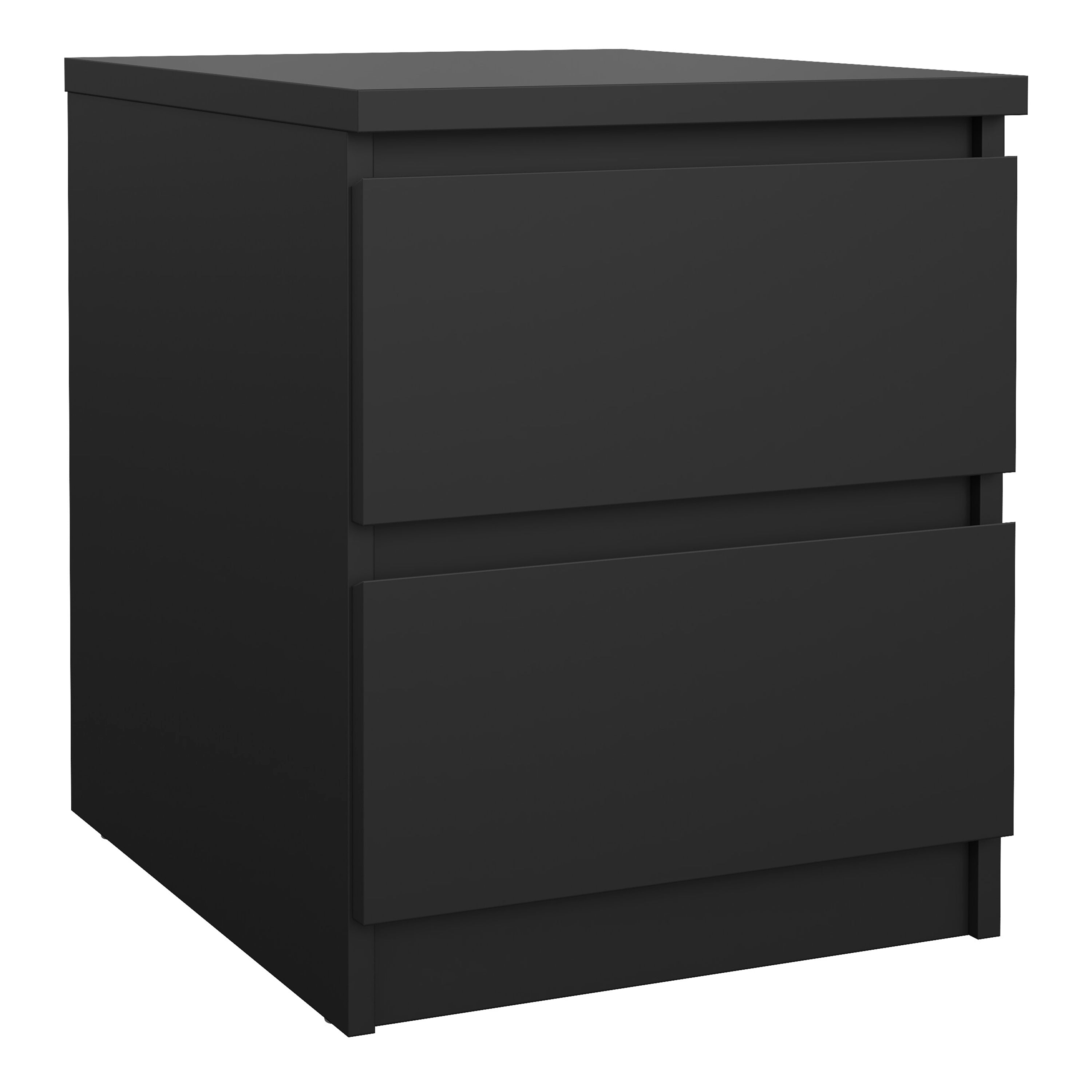 Naia Bedside 2 drawers in Matt Black – FTG