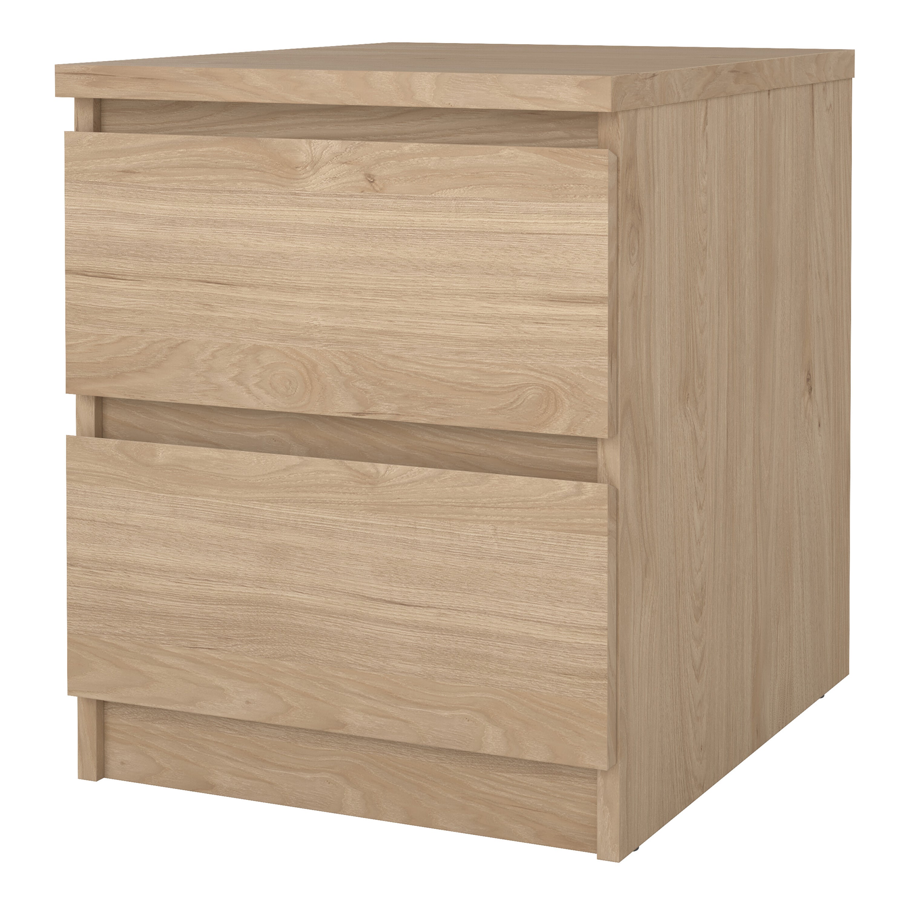 Naia Bedside 2 drawers in Jackson Hickory – FTG, view 3
