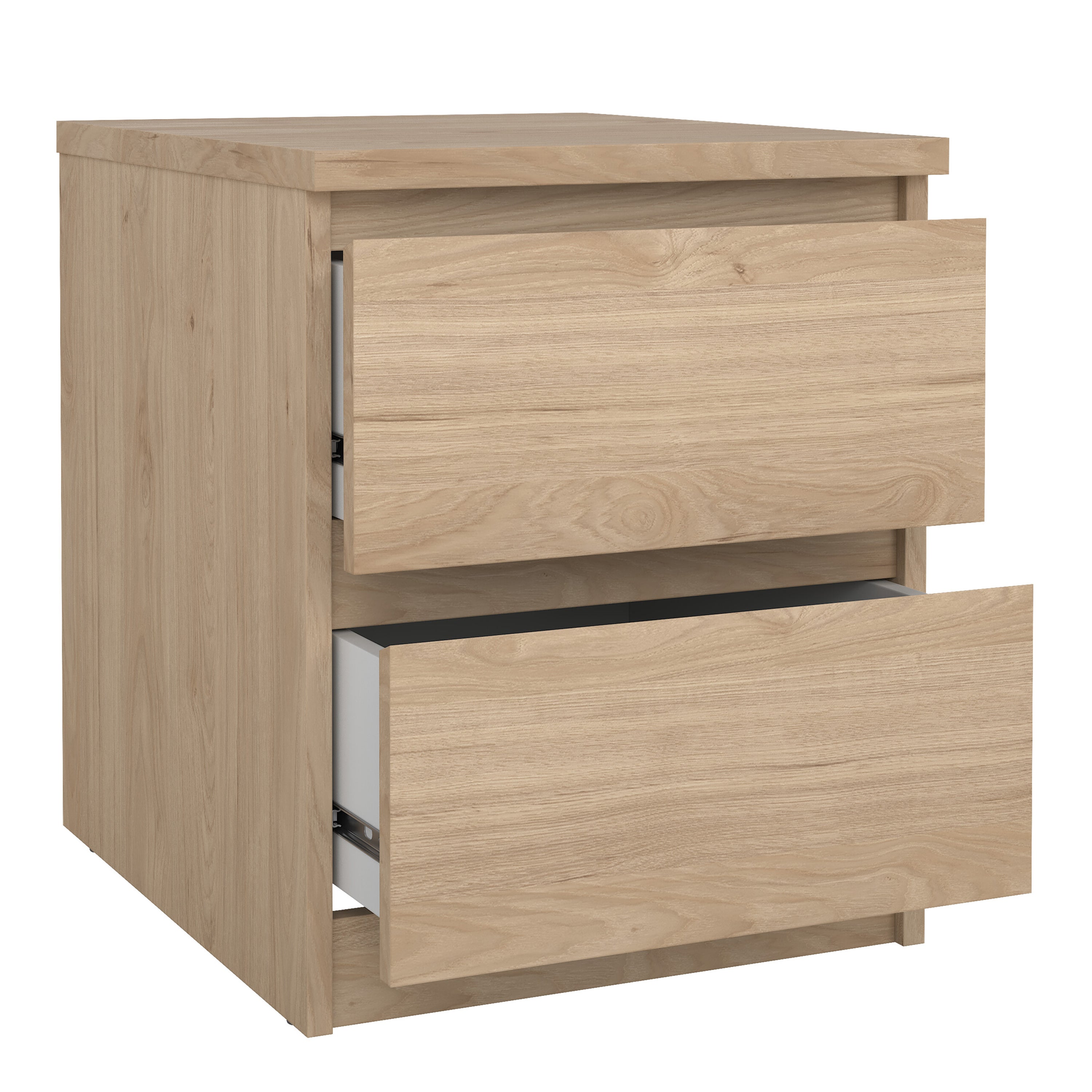 Naia Bedside 2 drawers in Jackson Hickory – FTG, view 4