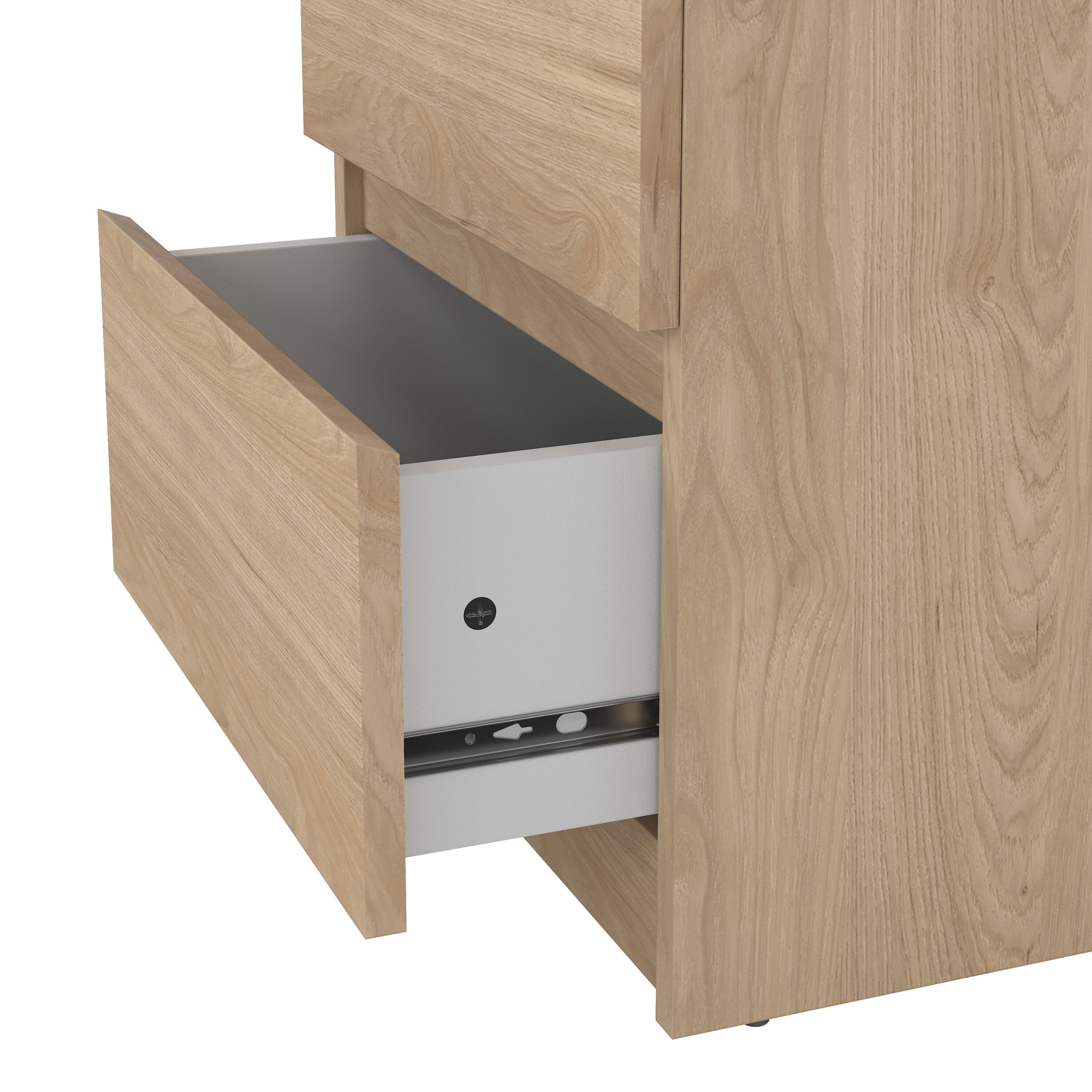 Naia Bedside 2 drawers in Jackson Hickory – FTG, view 8