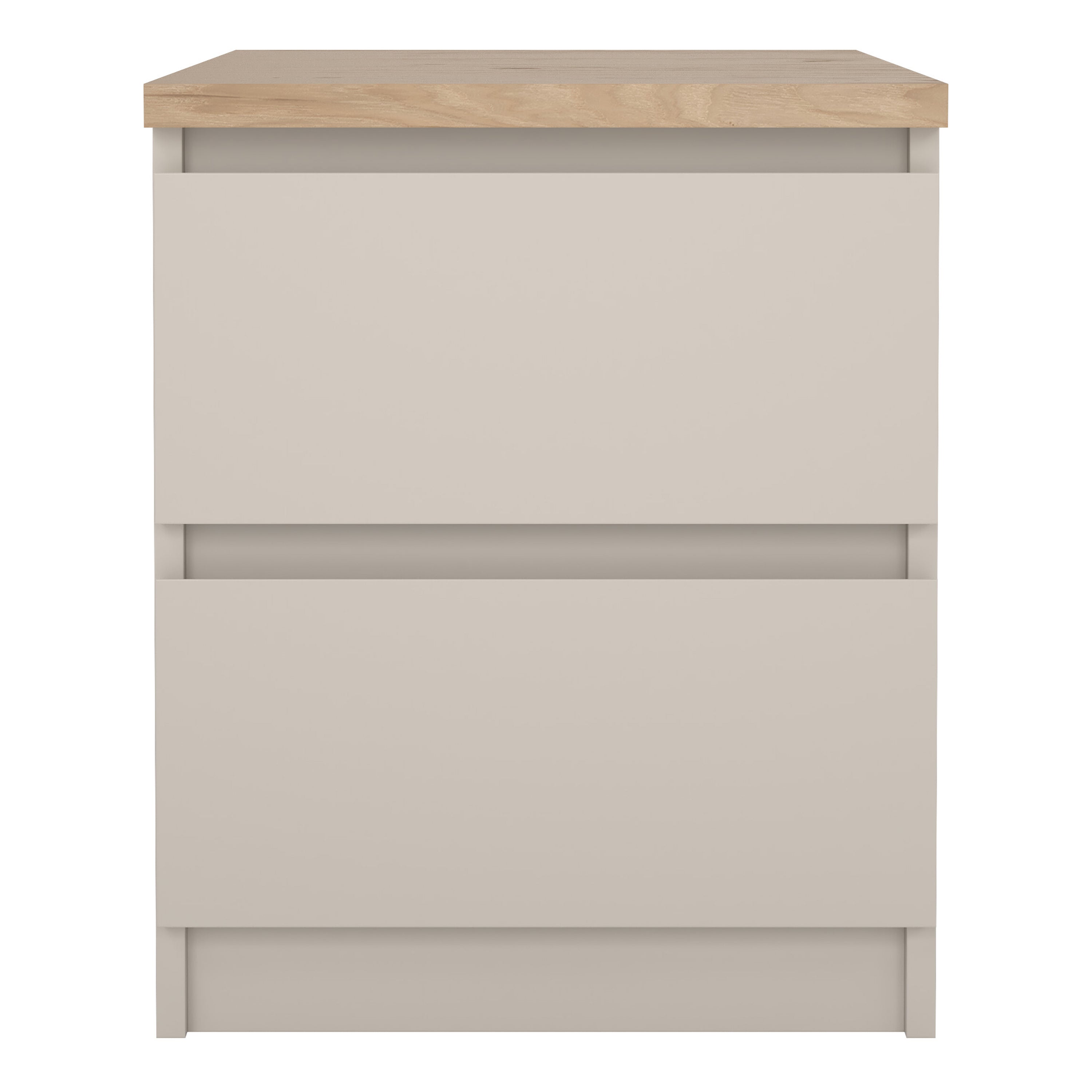 Naia Bedside 2 drawers in Cashmere Jackson Hickory – FTG, view 2