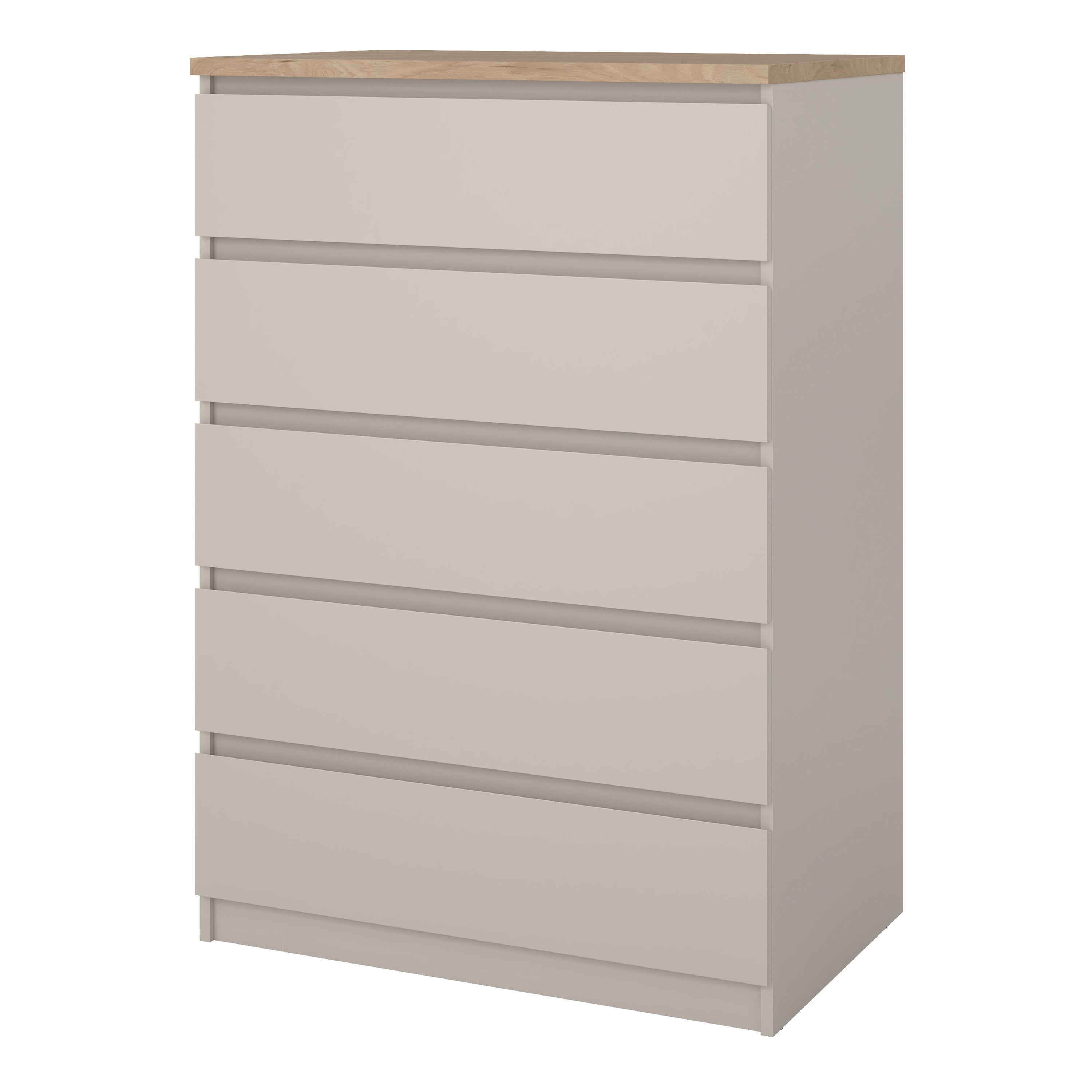 Naia Chest of 5 drawers in Cashmere Jackson Hickory – FTG, view 3