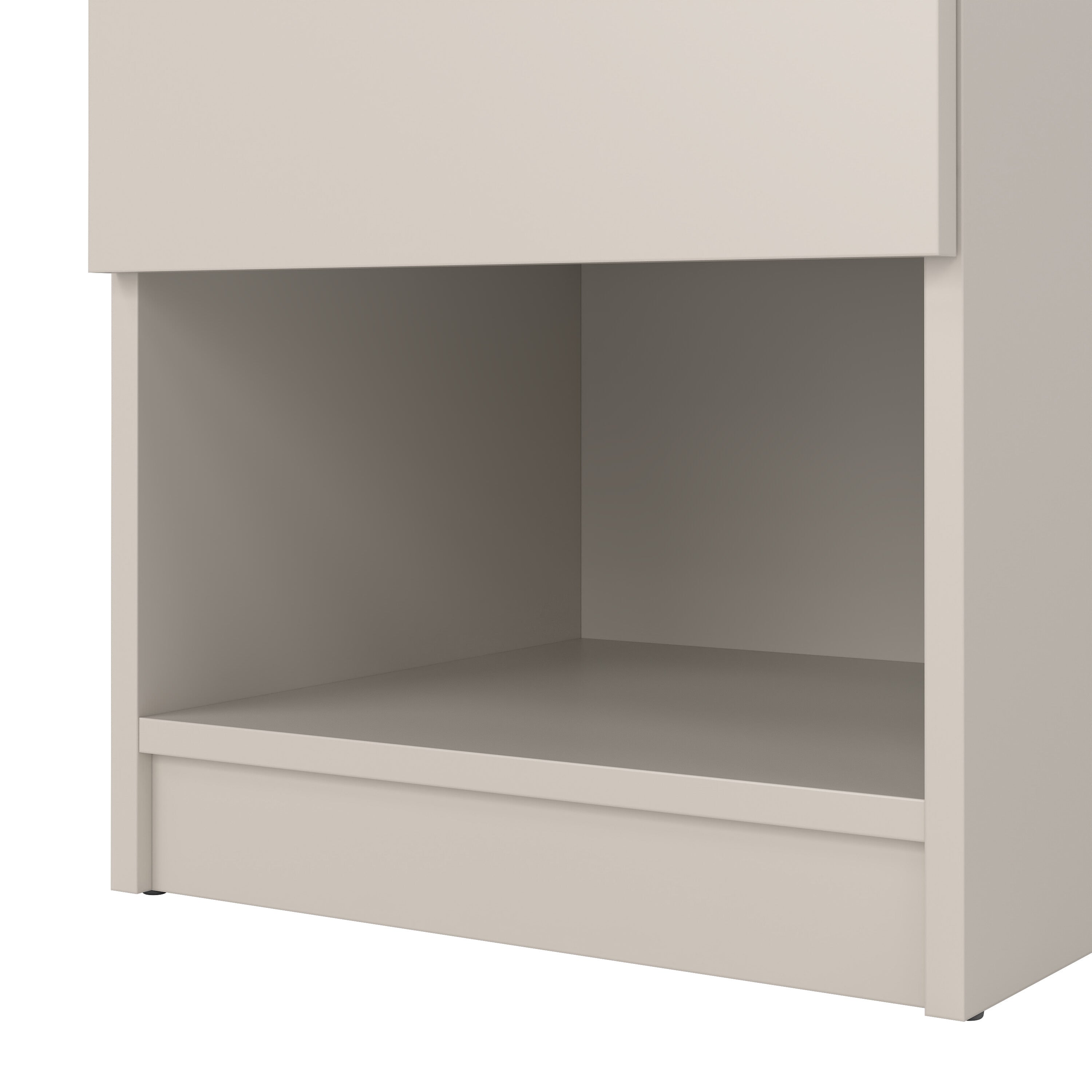 Naia Nightstand 1 Drawer Nightstand in Cashmere