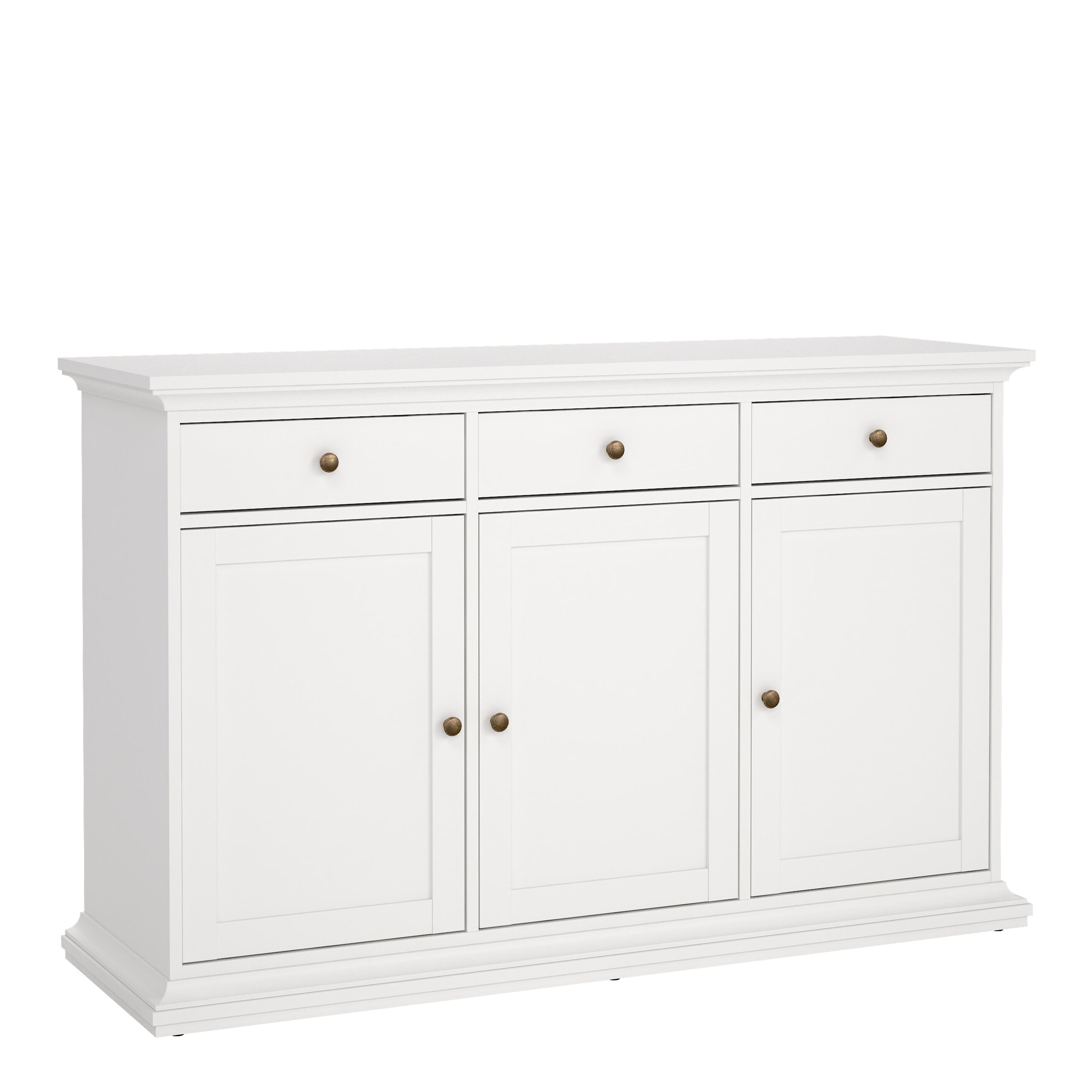 Paris Sideboard with 3 doors and 3 drawers in White – FTG