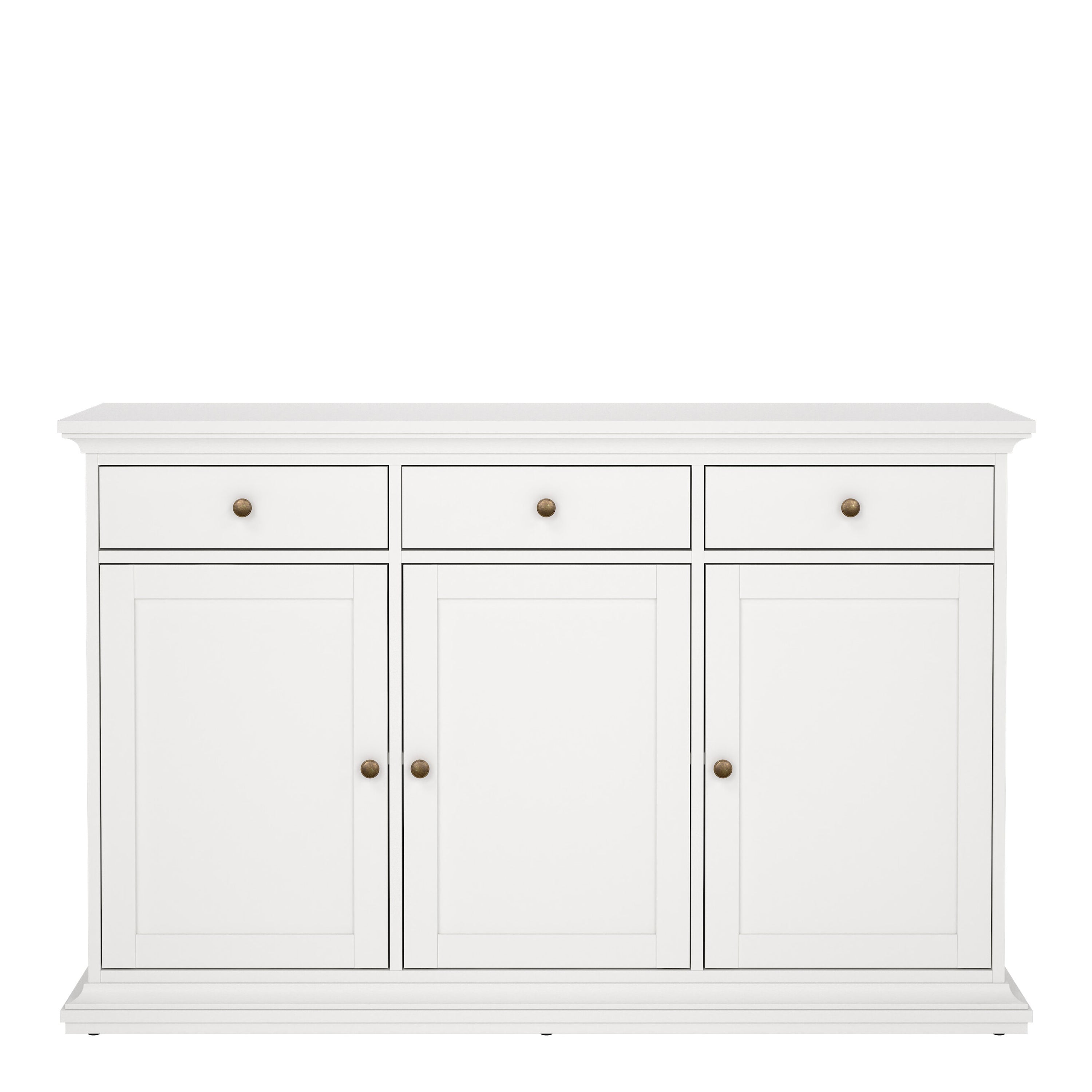 Paris Sideboard with 3 doors and 3 drawers in White – FTG, view 2